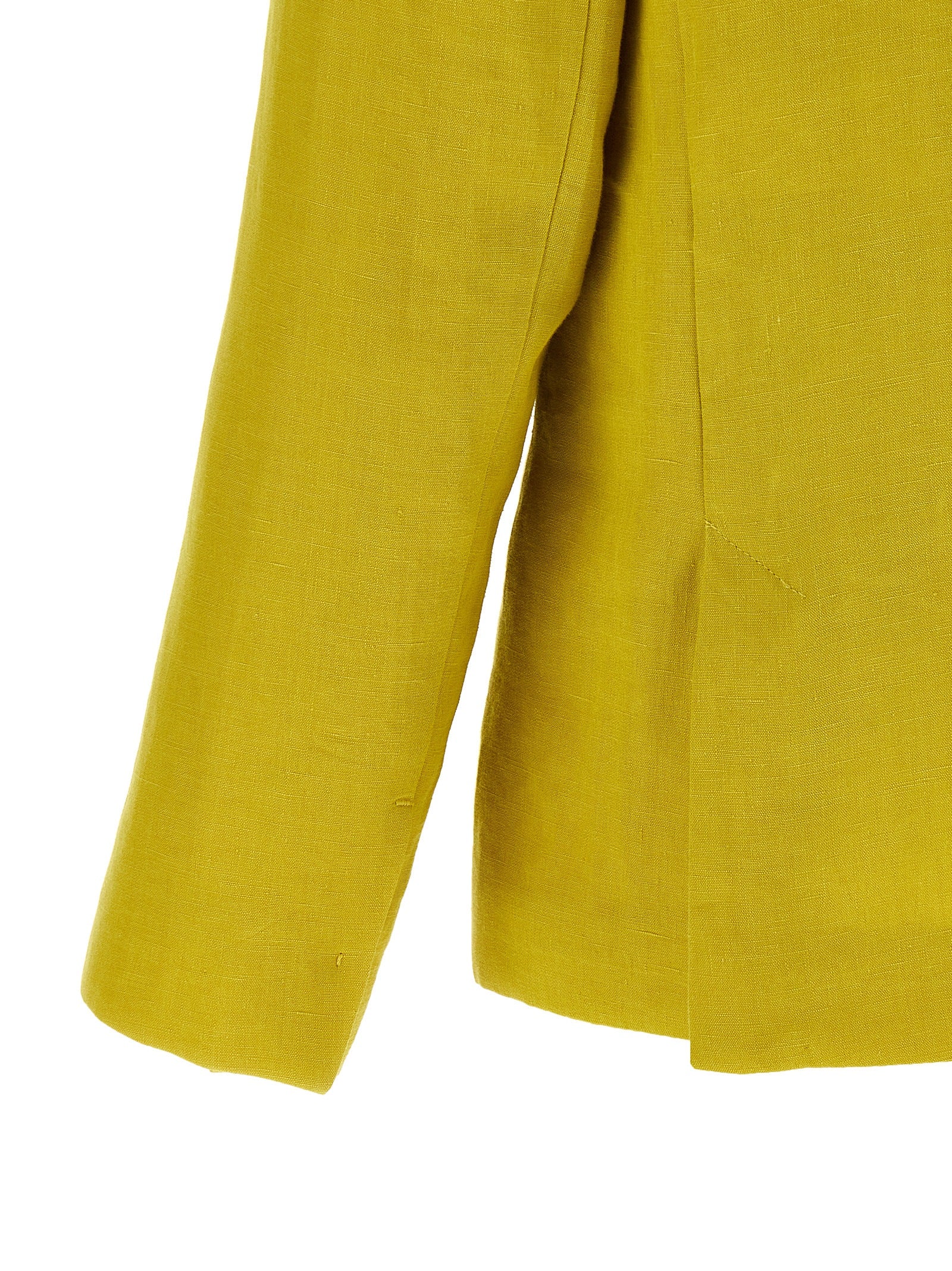 'S Max Mara 100% linen blazer in yellow — view 4