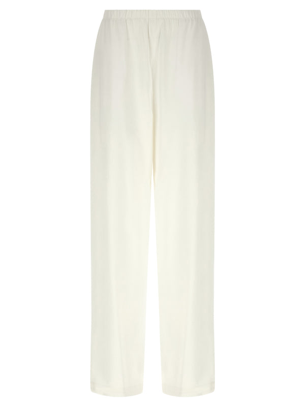 White Linen Casual Pants