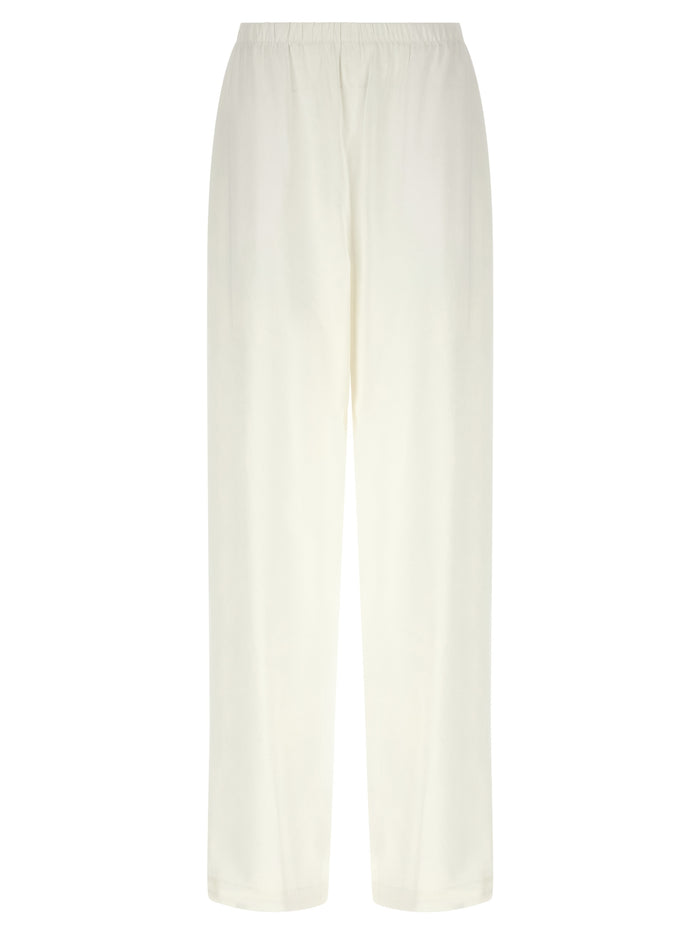 White Linen Casual Pants