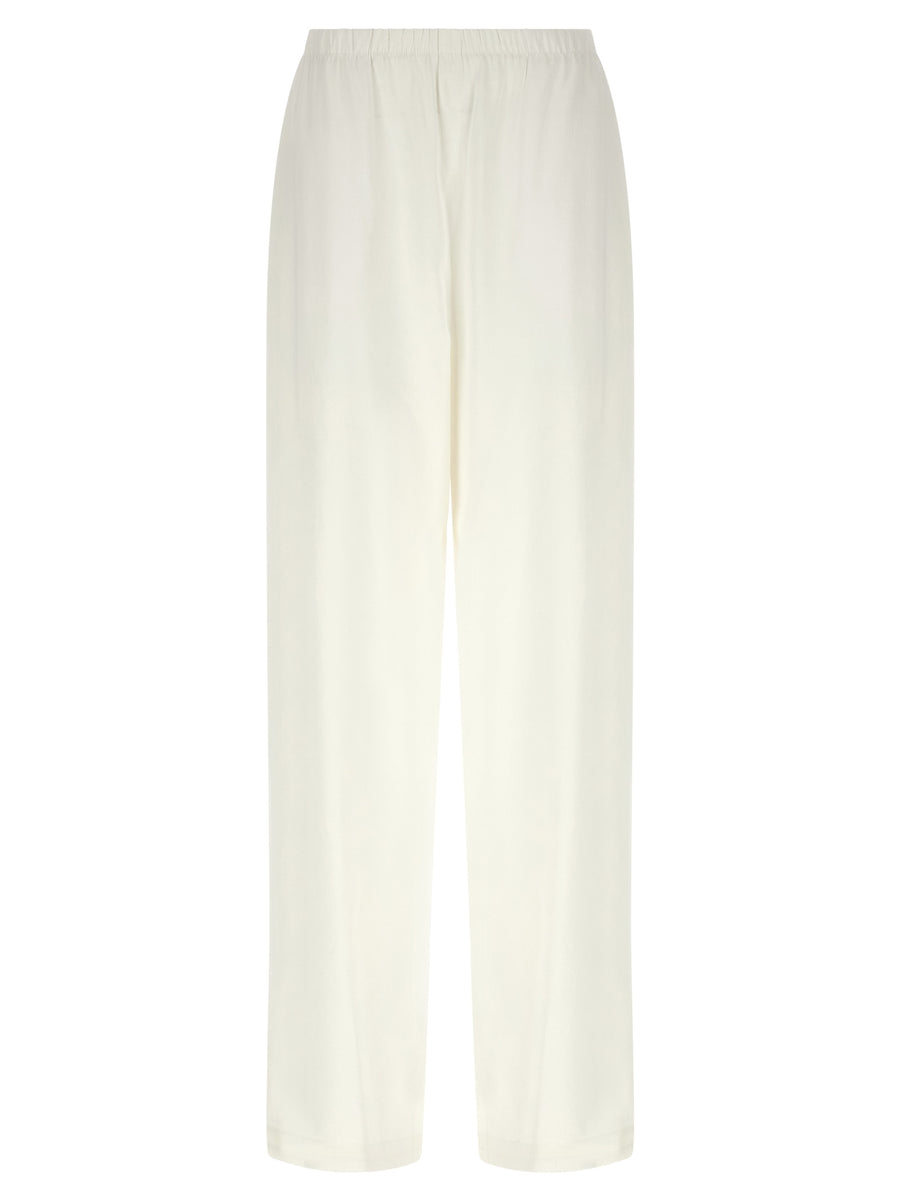 White Linen Casual Pants