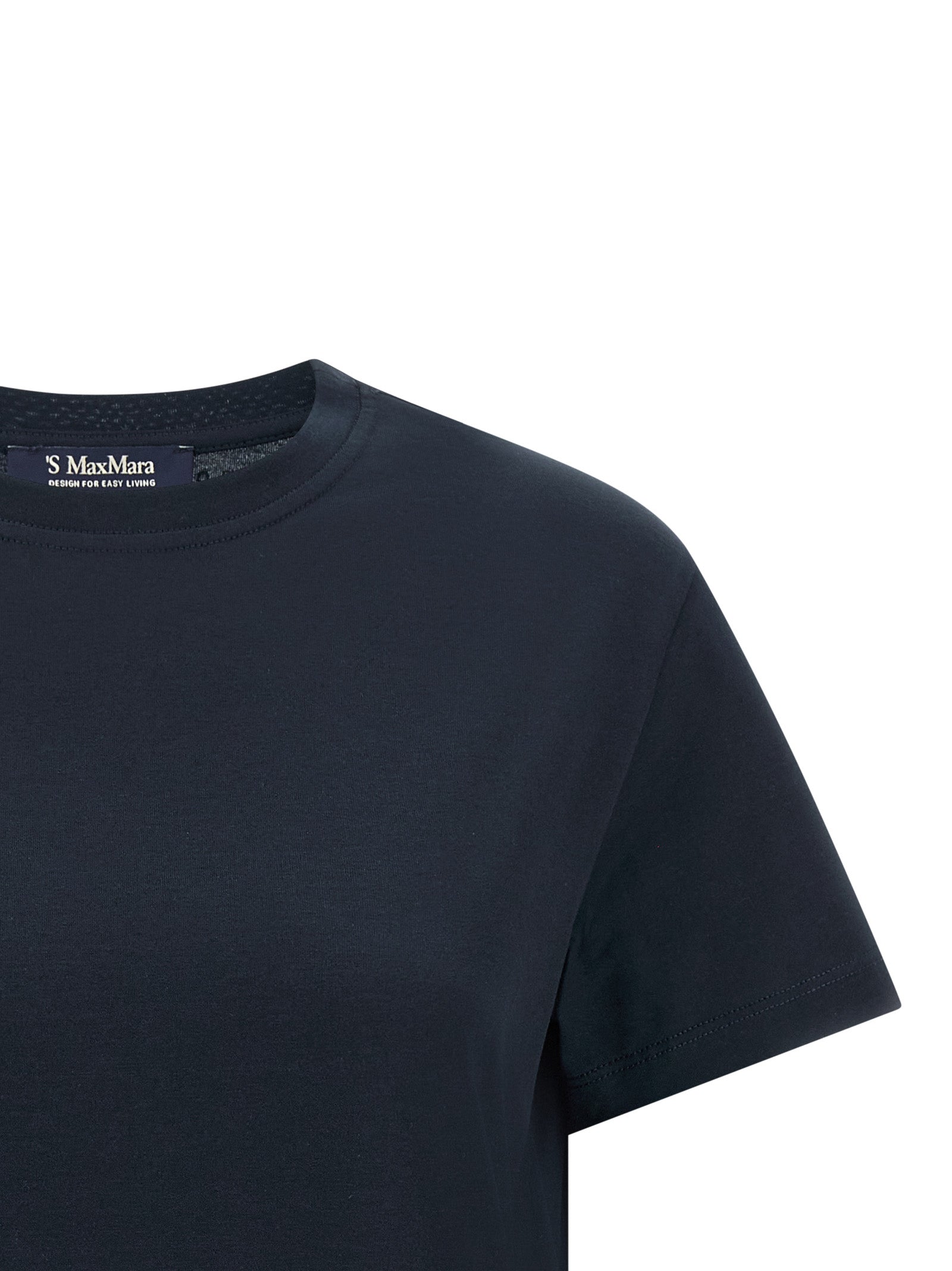 'S Max Mara 100% Cotton t-shirt in navy — view 3