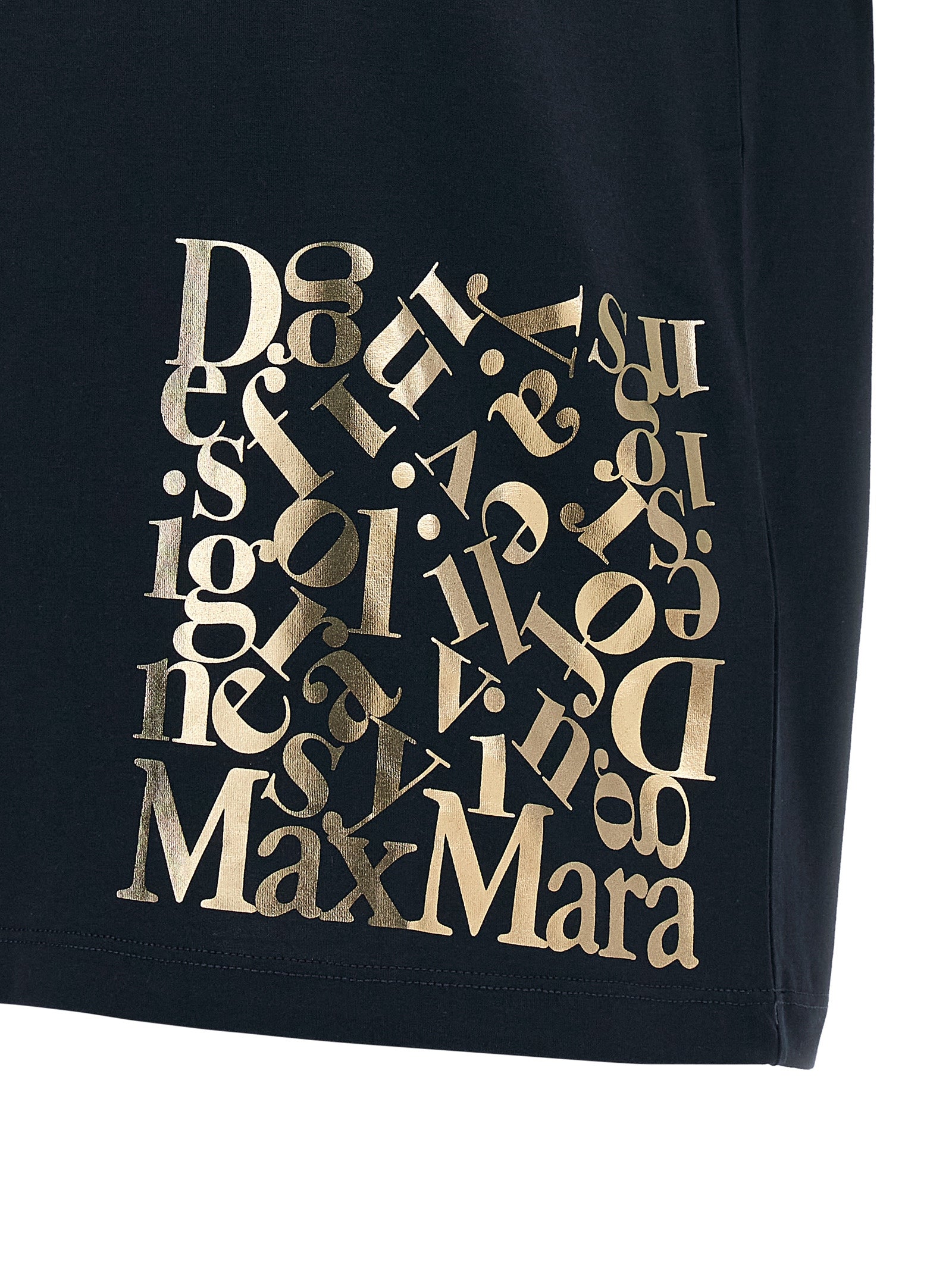 'S Max Mara 100% Cotton t-shirt in navy — view 4