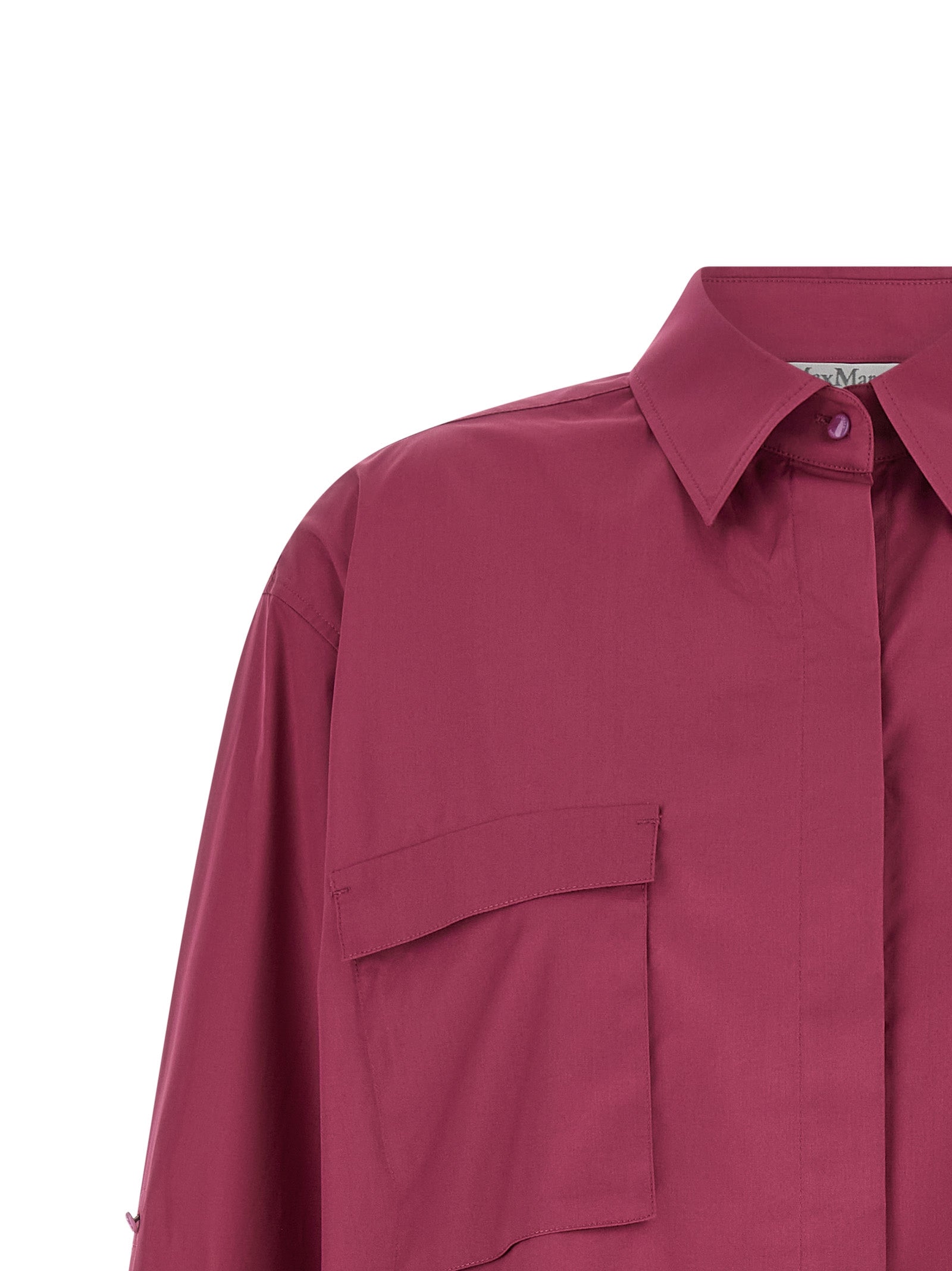 Max Mara 100% Cotton blouse in fuchsia — view 3