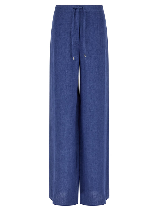 Max Mara 100% Linen trousers in blue