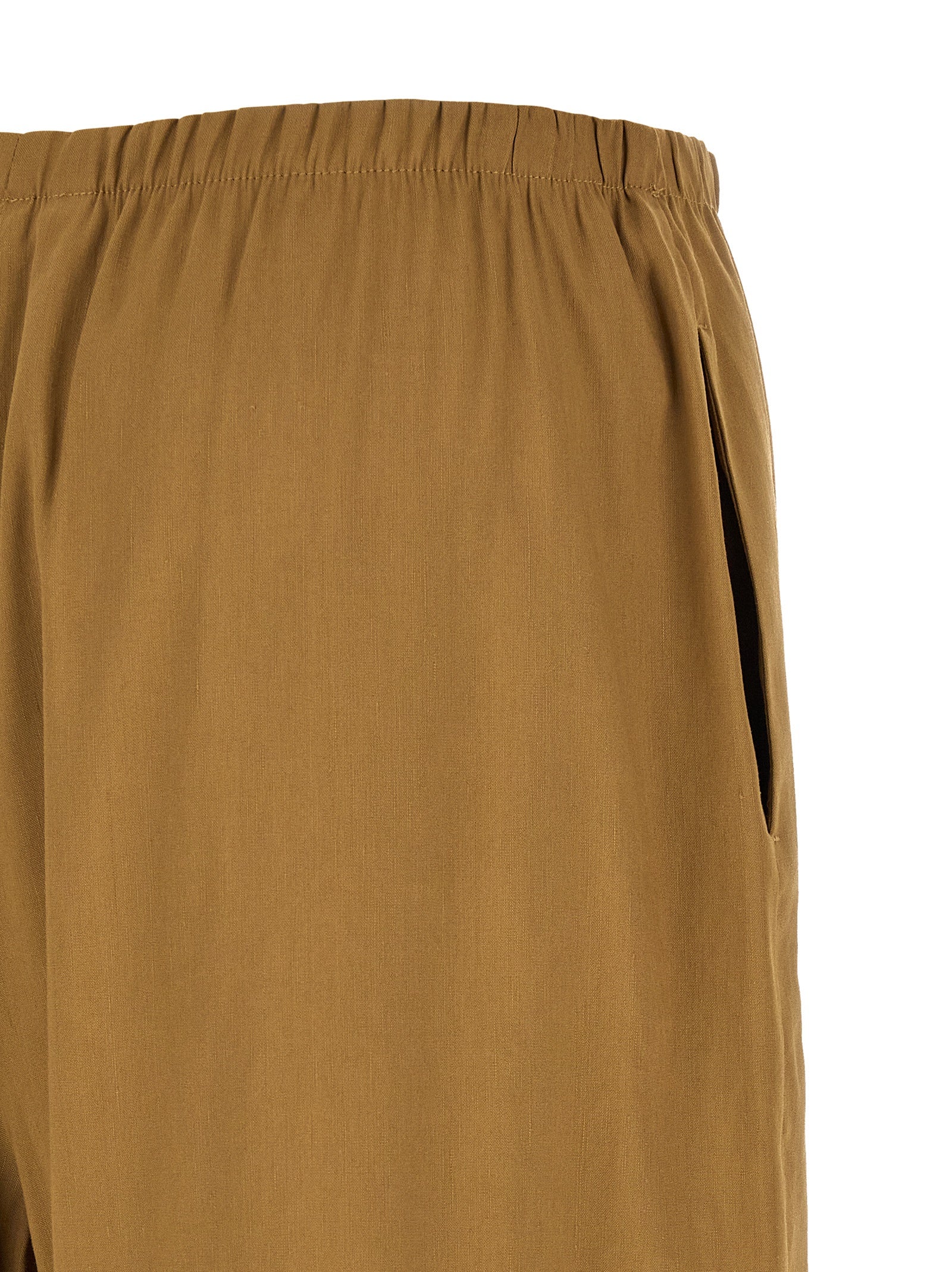 Max Mara 62% Linen trousers in beige — view 4