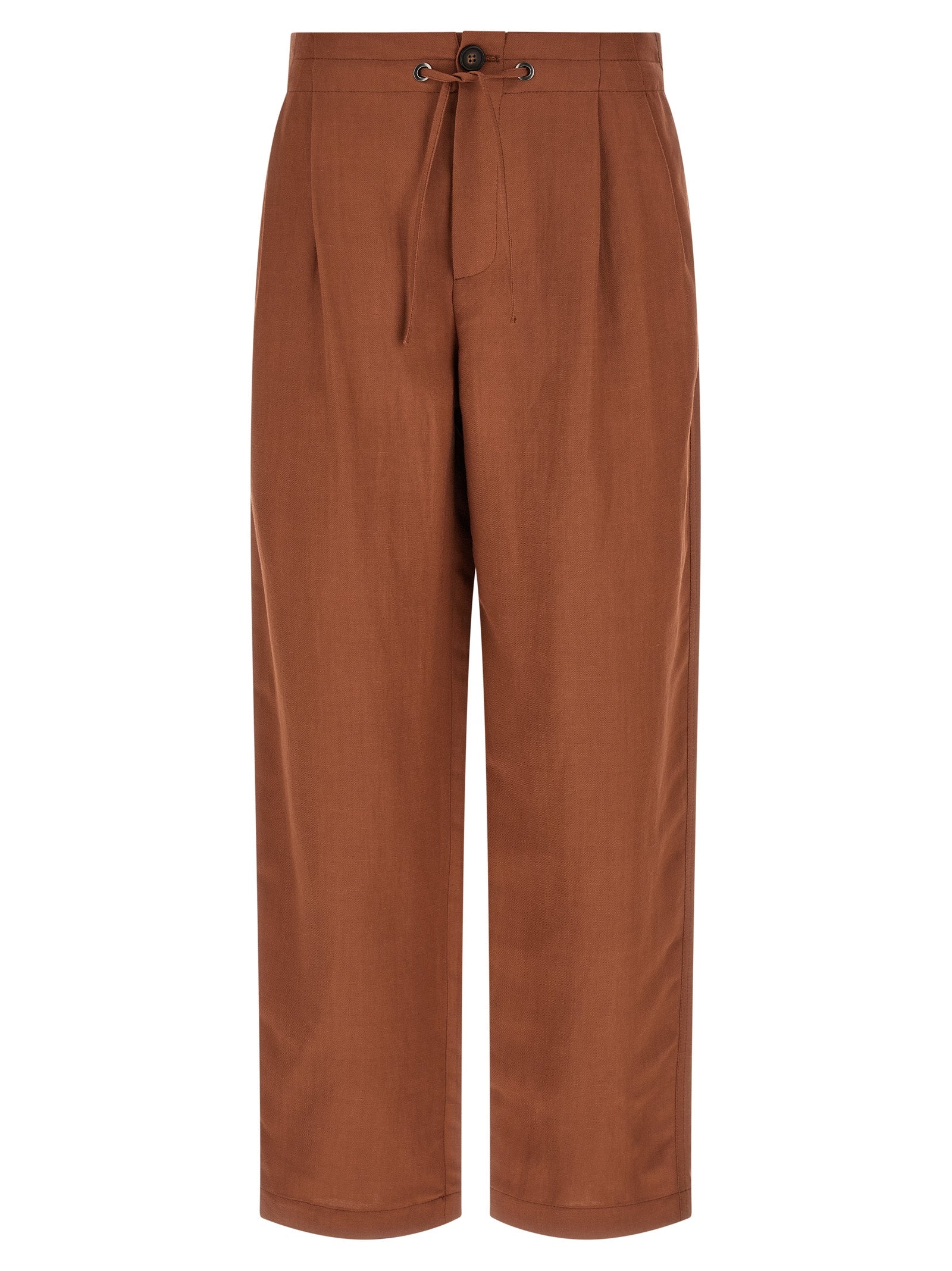 Brunello Cucinelli 72% Viscose trousers in brown