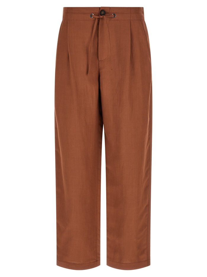 Brunello Cucinelli 72% Viscose trousers in brown