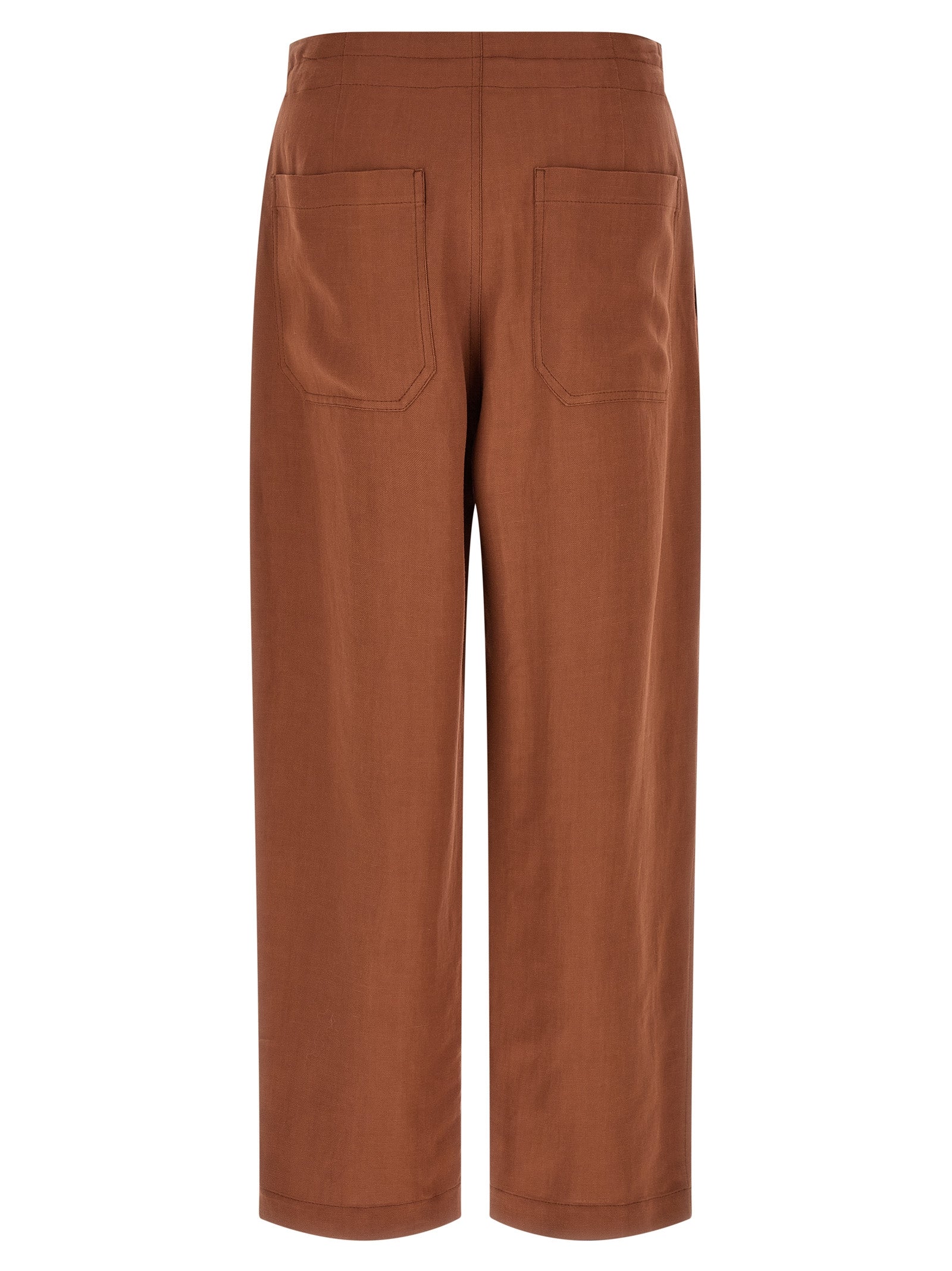 Brunello Cucinelli 72% Viscose trousers in brown — view 2