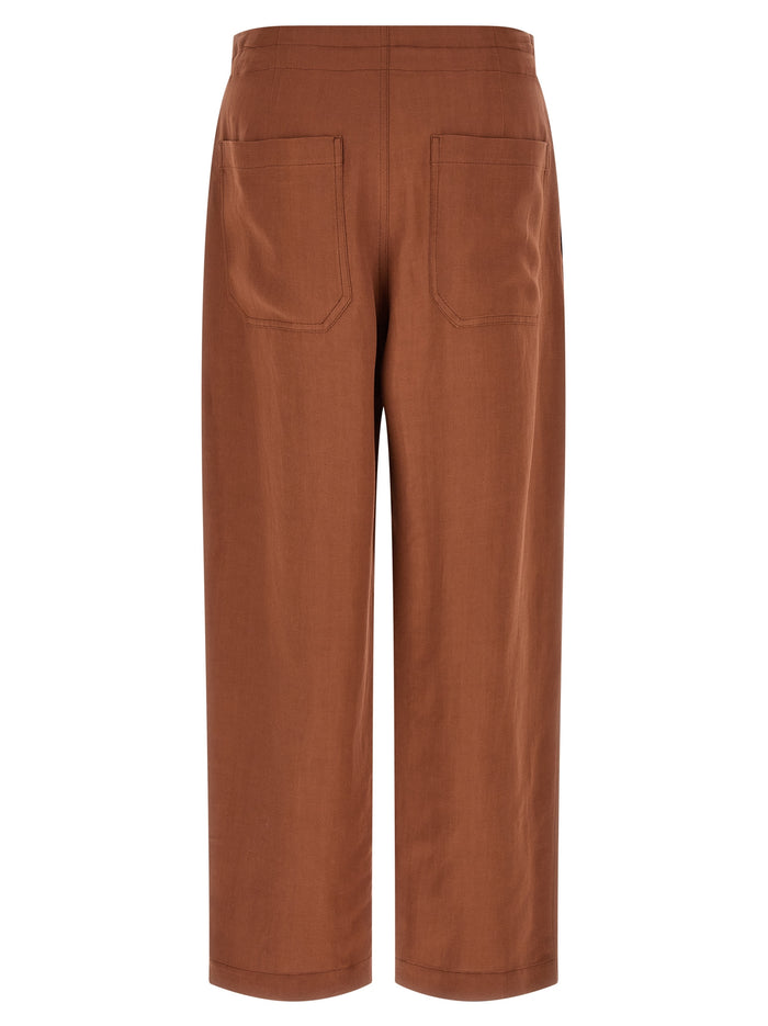 Brunello Cucinelli 72% Viscose trousers in brown — view 2