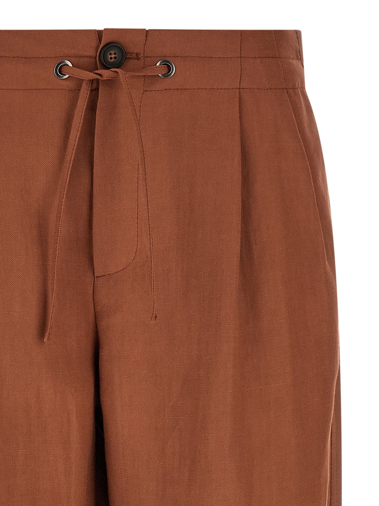 Brunello Cucinelli 72% Viscose trousers in brown — view 3
