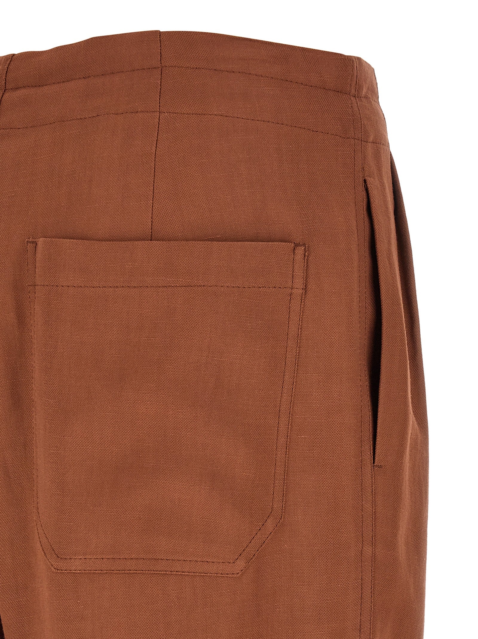 Brunello Cucinelli 72% Viscose trousers in brown — view 4