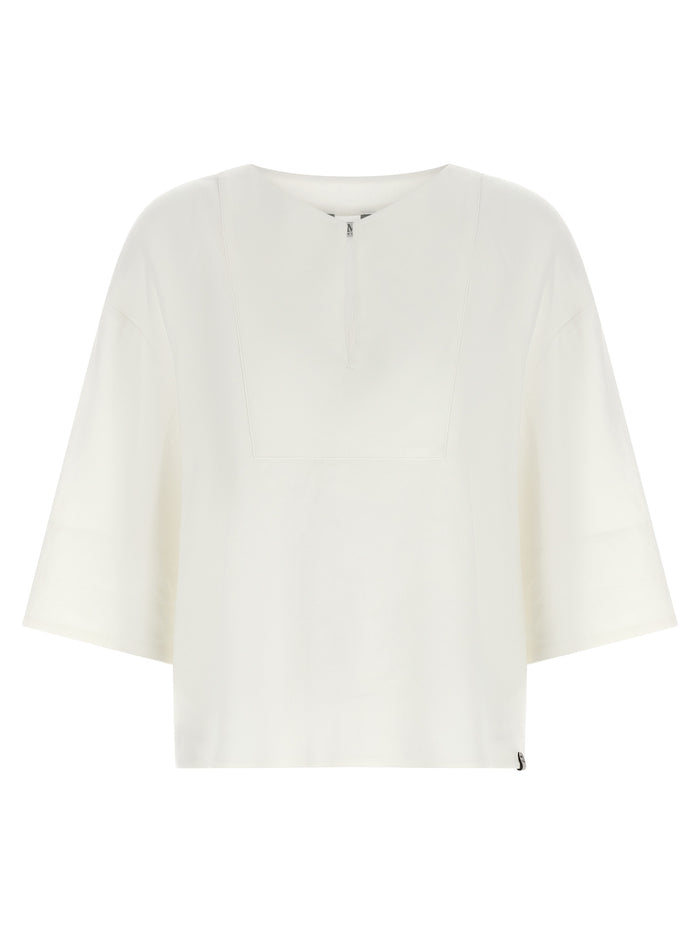 Max Mara 62% Linen blouse in white