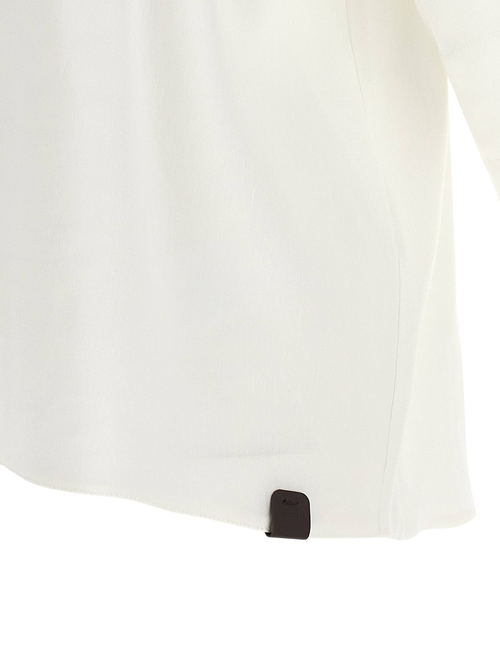 Max Mara 62% Linen blouse in white — view 4