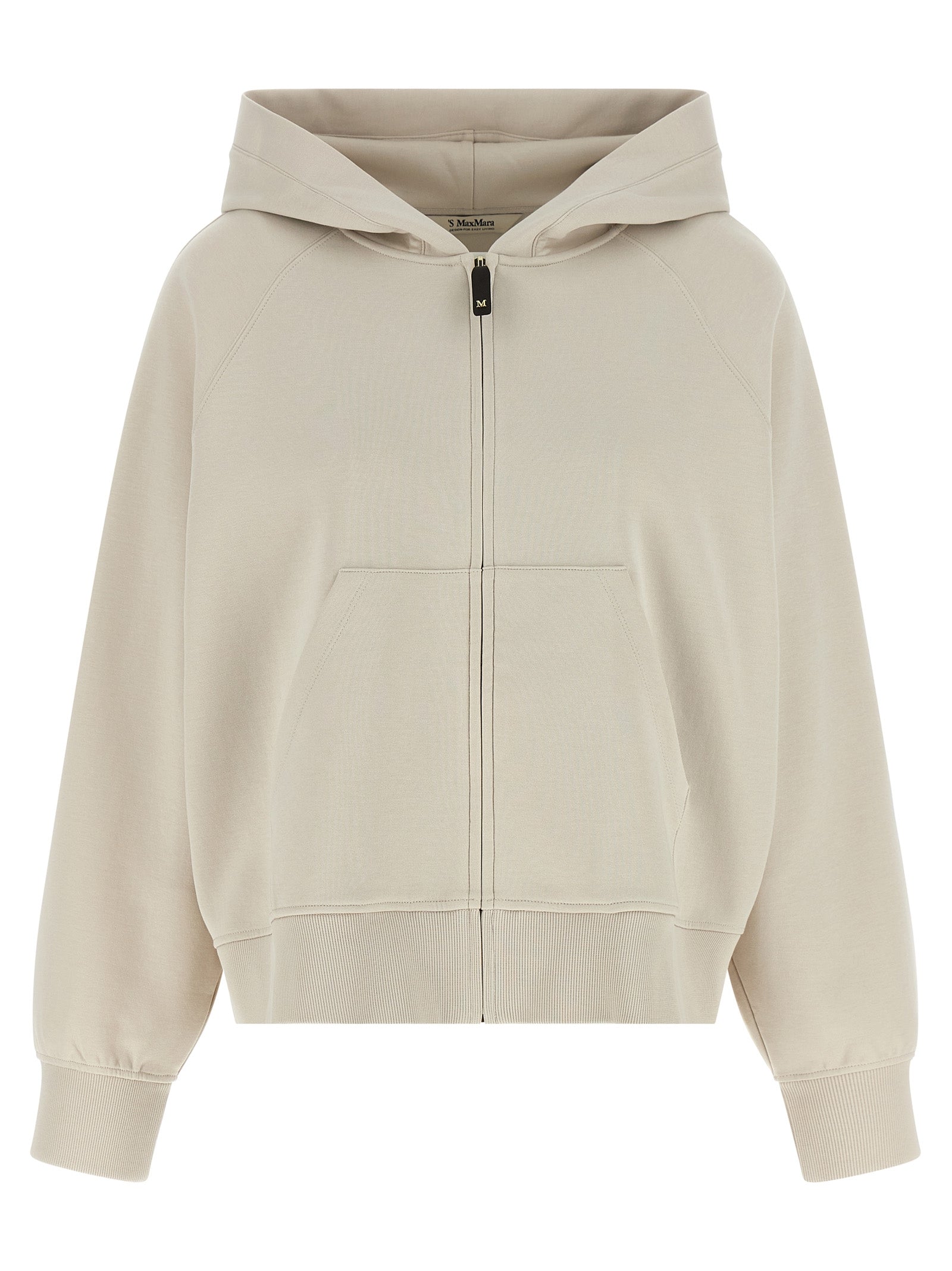 'S Max Mara 78% cotton hoodie in beige