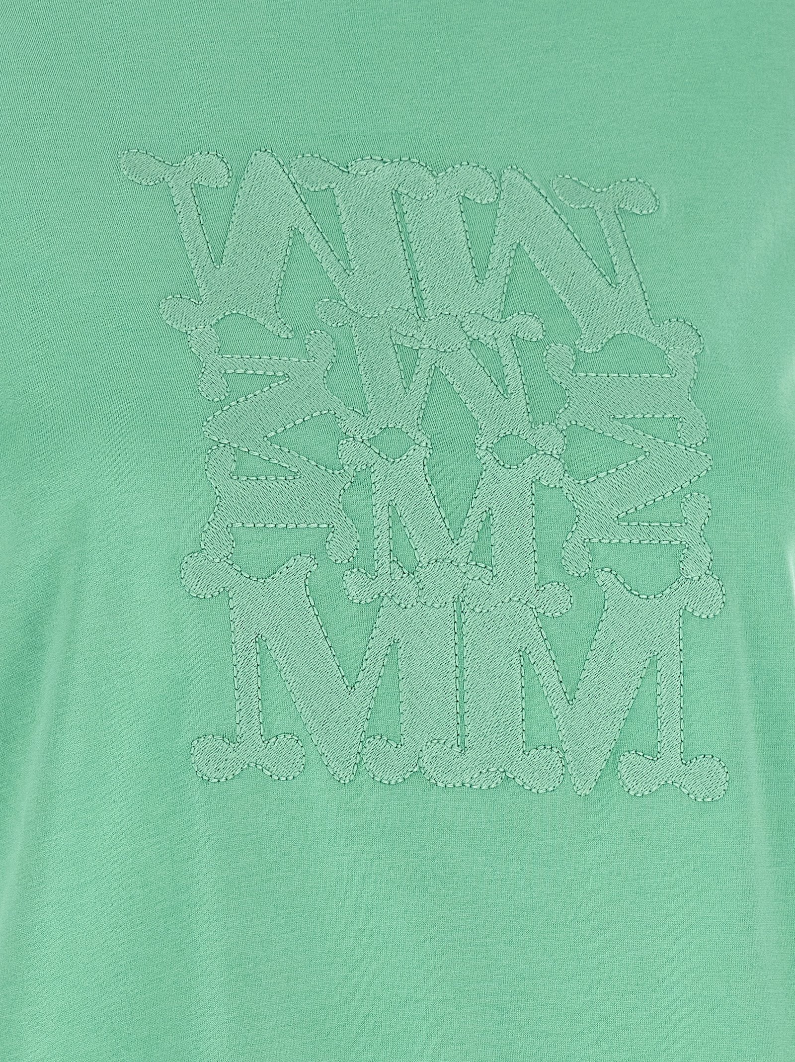Max Mara 100% cotton t-shirt in green — view 4
