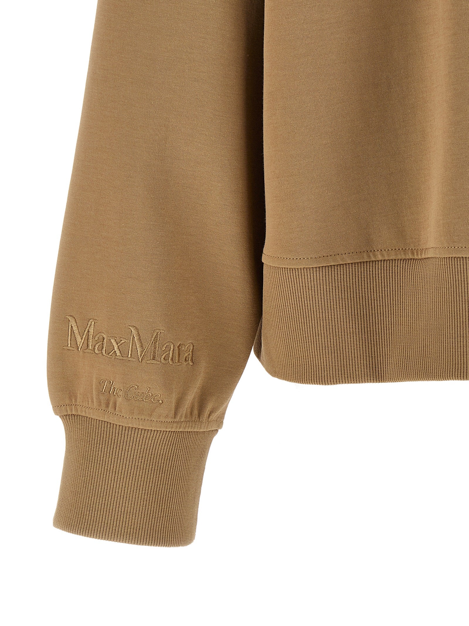 'S Max Mara 78% cotton hoodie in beige — view 4