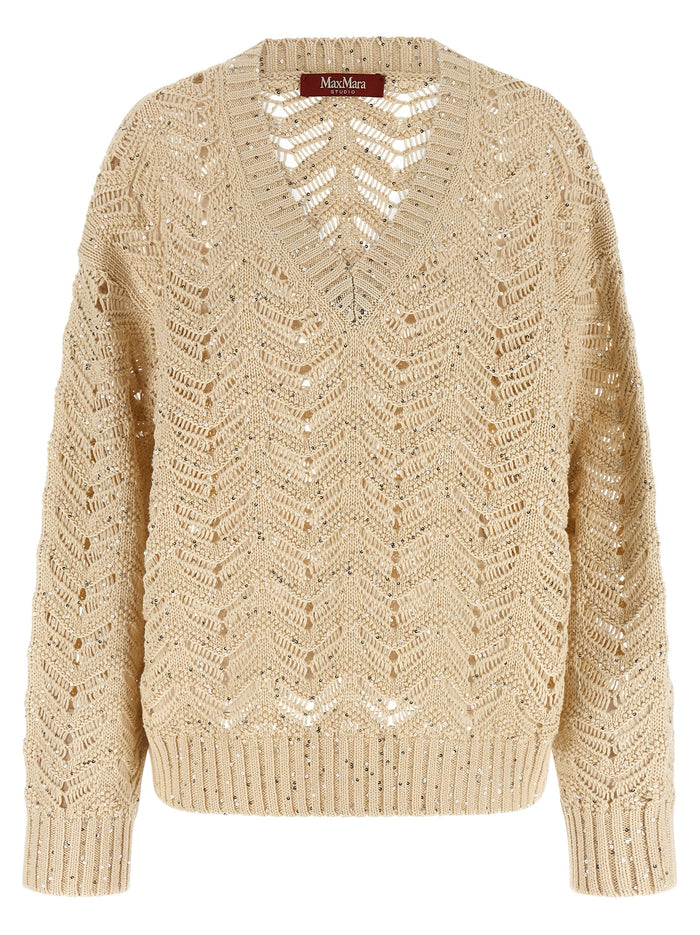 Max Mara 100% Cotton sweater in beige