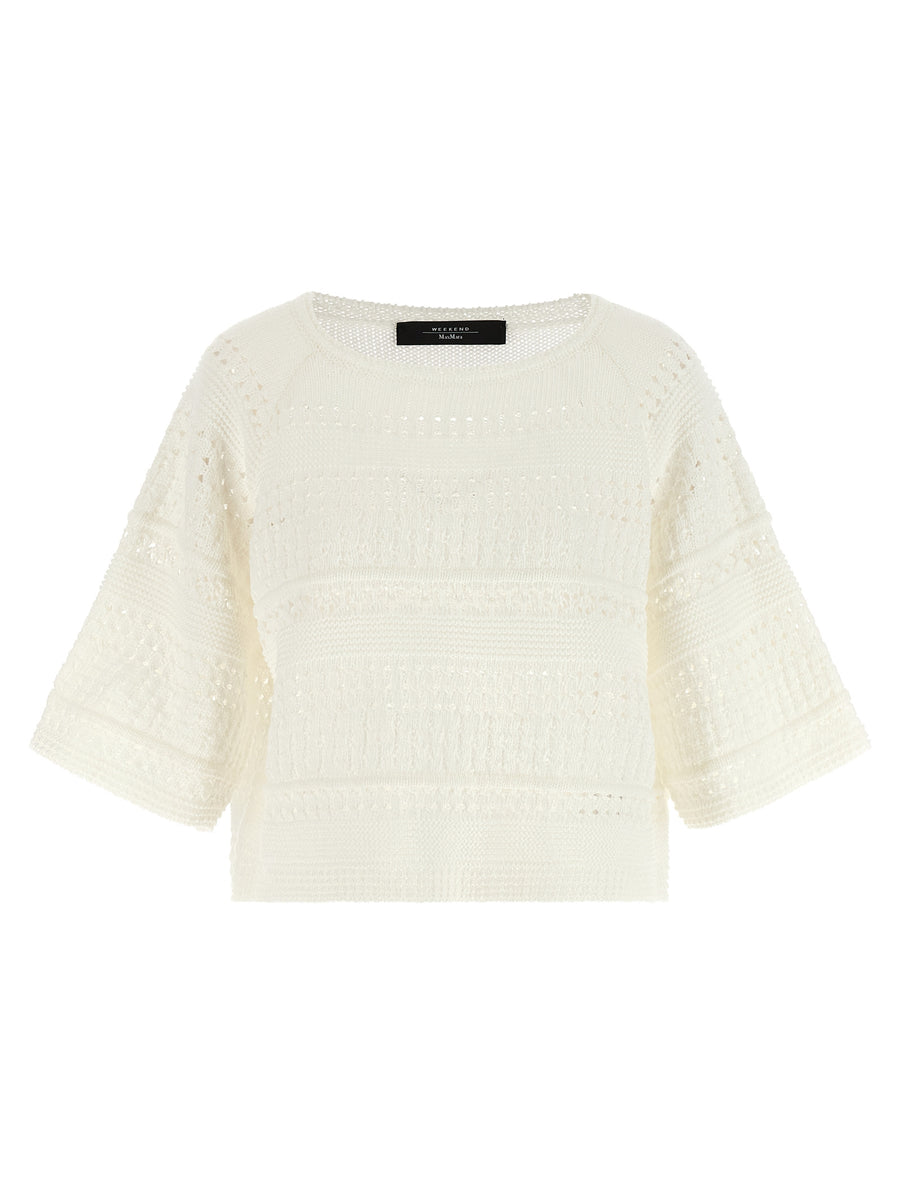 Max Mara 100% Cotton sweater in white