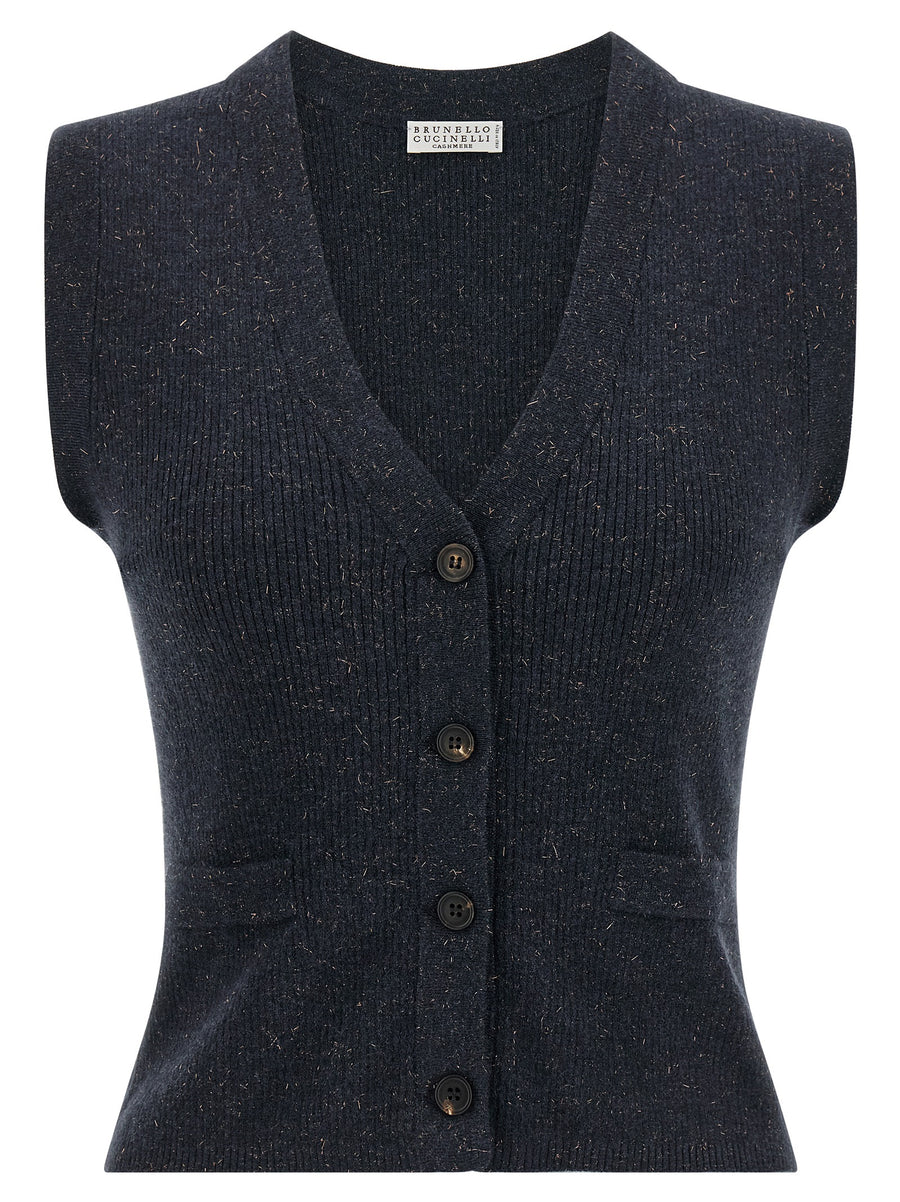 Brunello Cucinelli 46% cashmere cardigan in navy