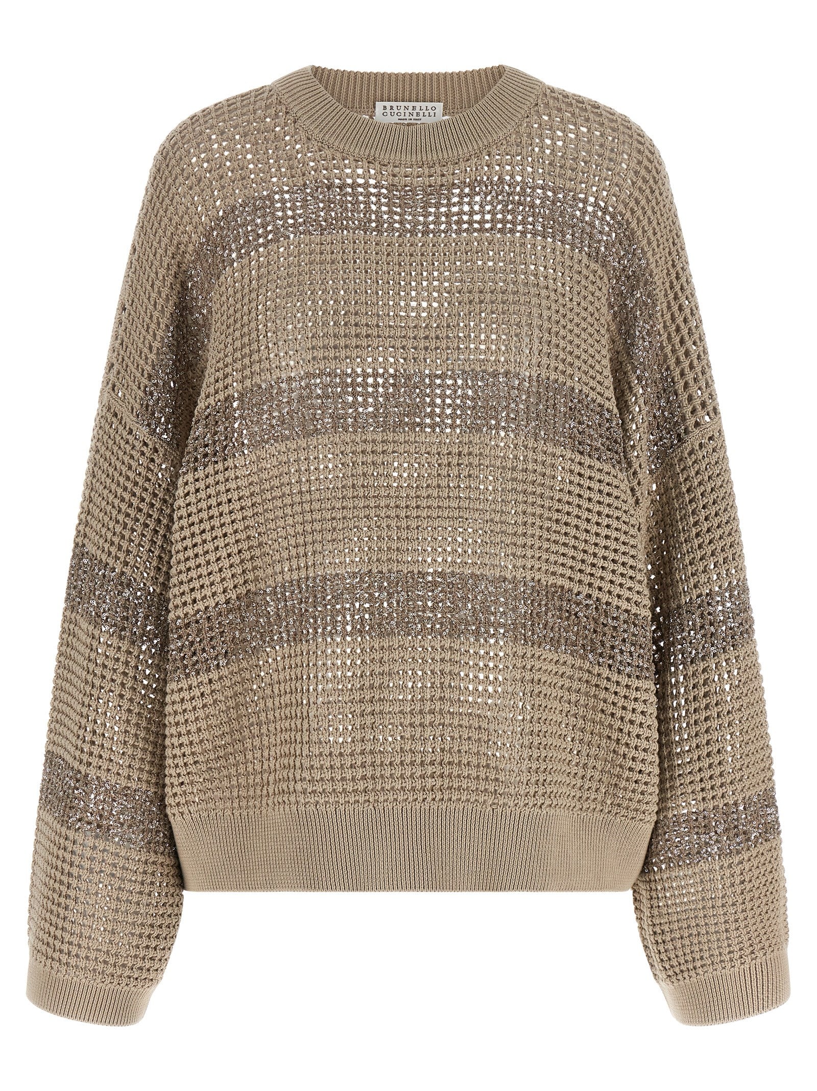 Brunello Cucinelli 100% cotton sweater in gray