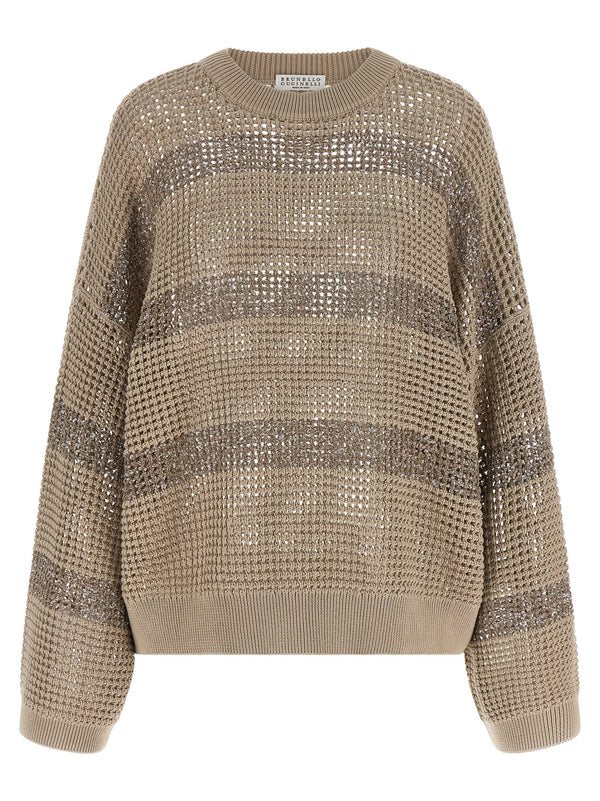 Brunello Cucinelli 100% cotton sweater in gray