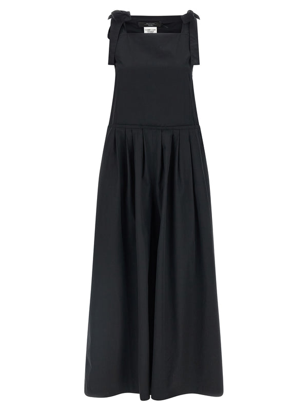 Max Mara 100% cotton poplin jumpsuit in black