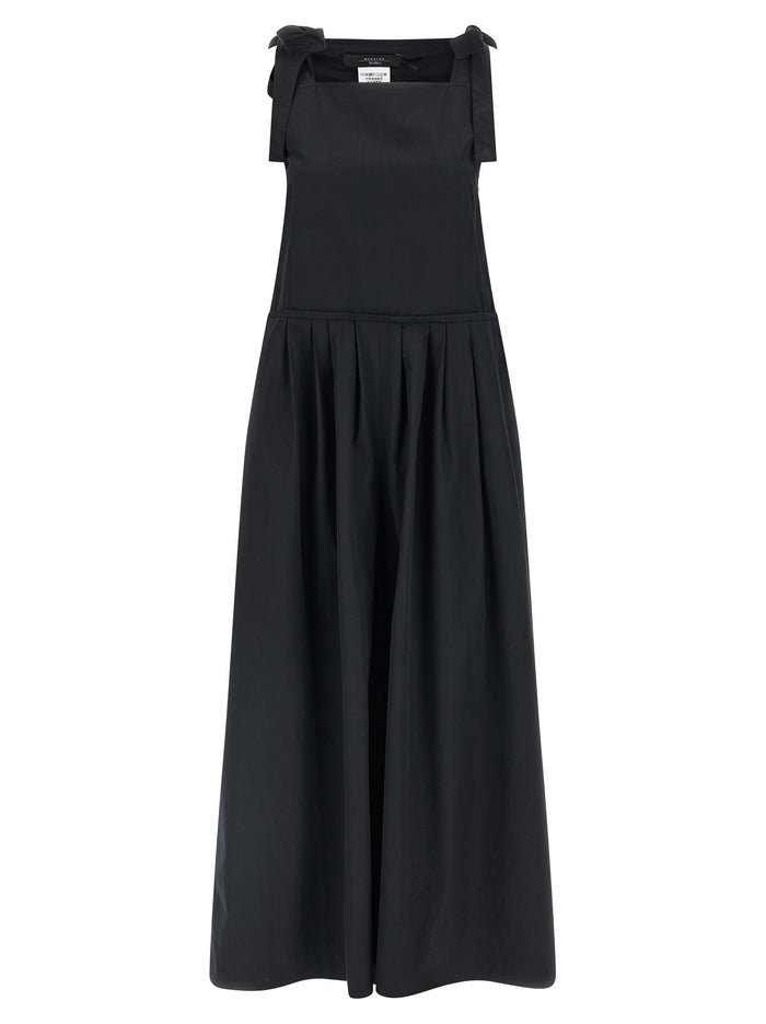 Max Mara 100% cotton poplin jumpsuit in black