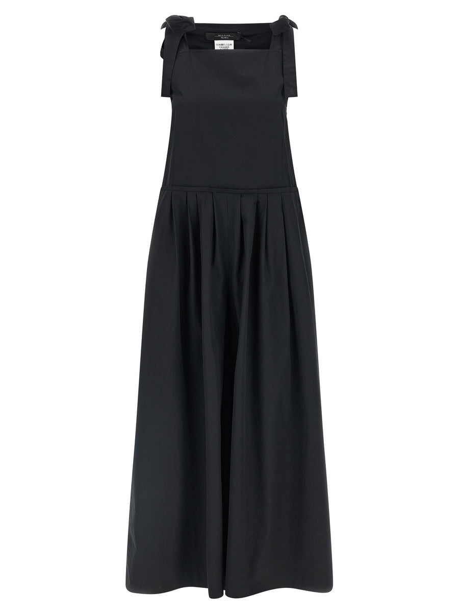 Max Mara 100% cotton poplin jumpsuit in black