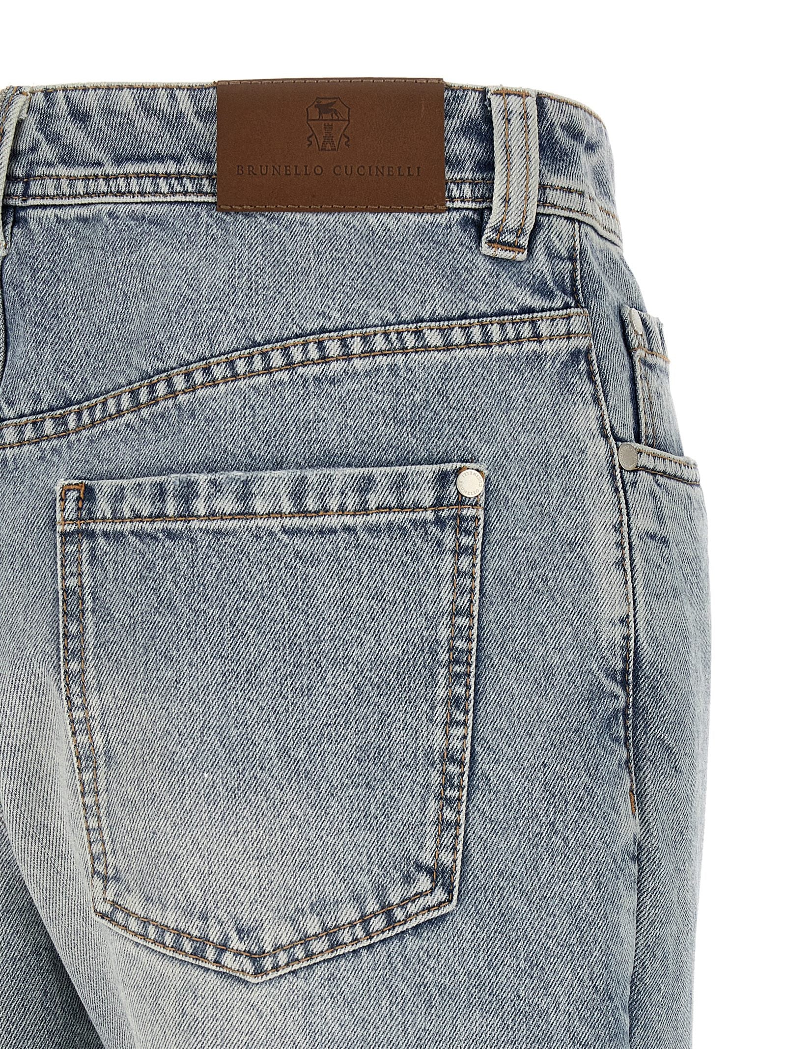 Brunello Cucinelli 100% cotton jeans in blue — view 4