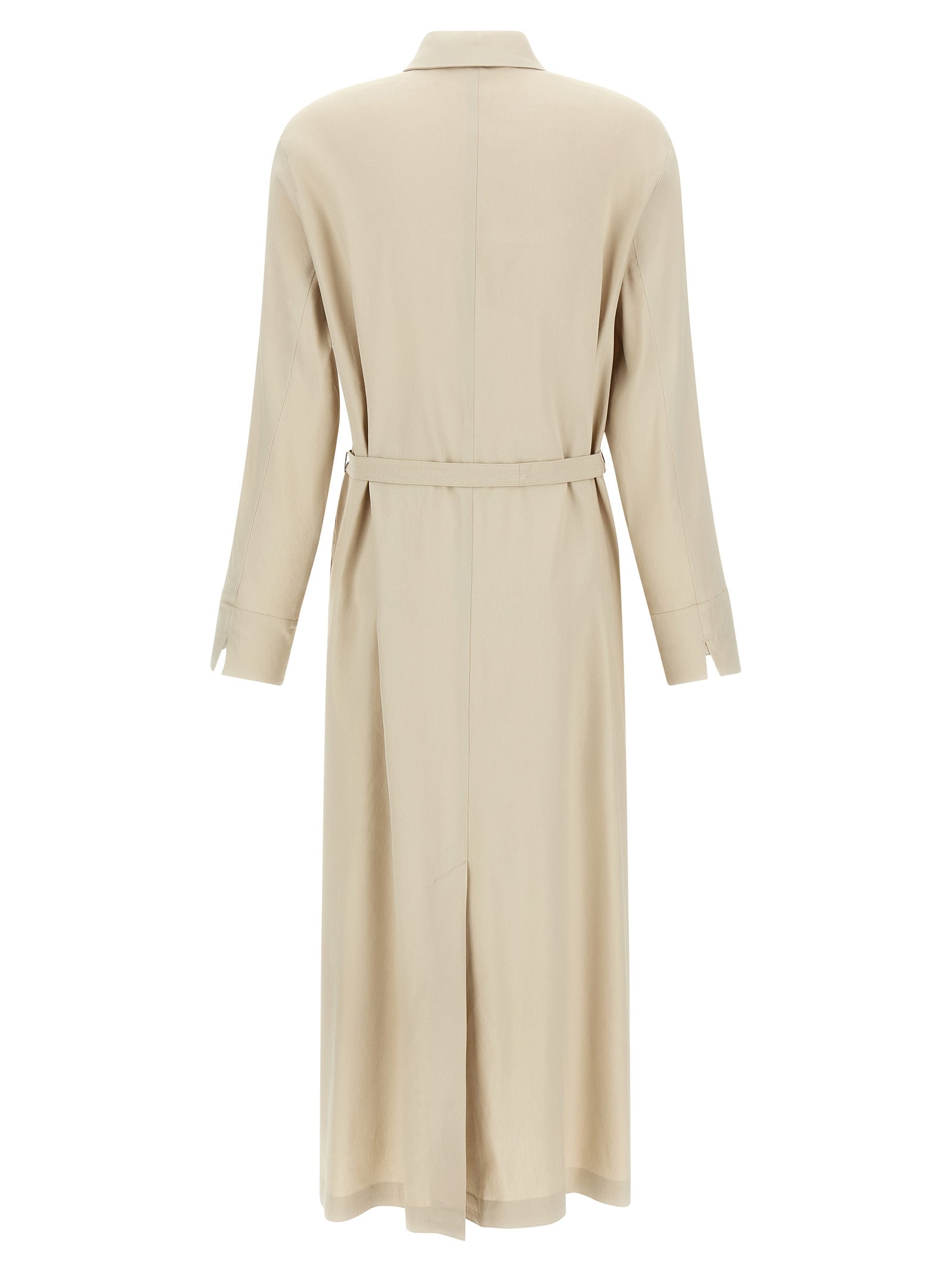 Max Mara 62% Linen dress in beige — view 2