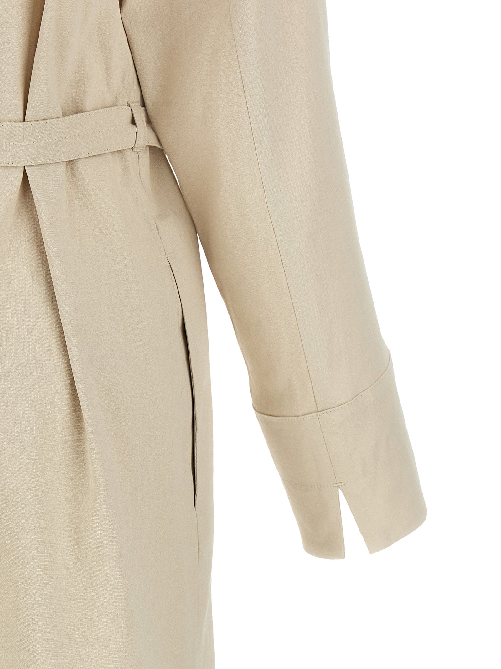 Max Mara 62% Linen dress in beige — view 4