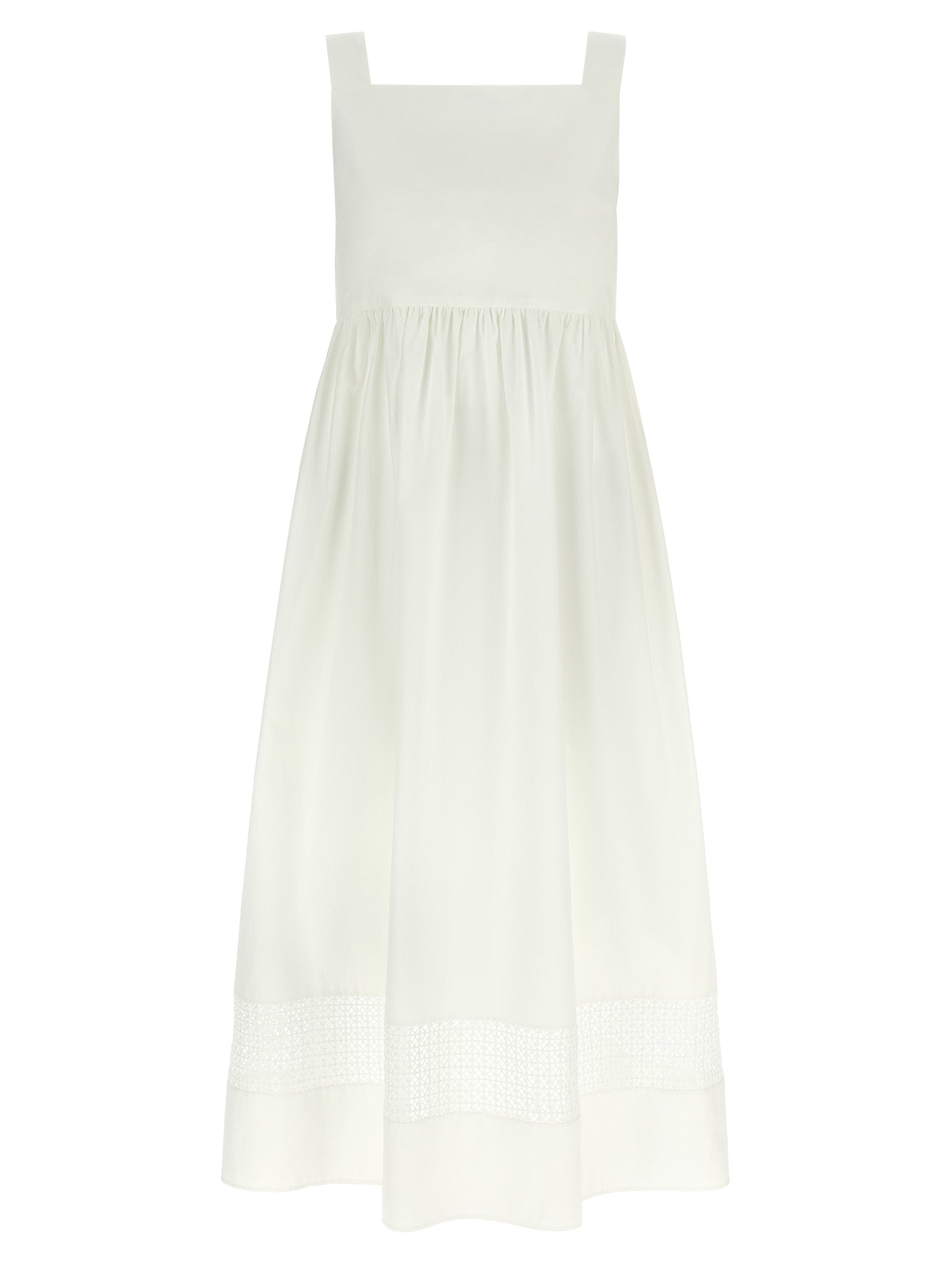 Max Mara 100% cotton dress in white