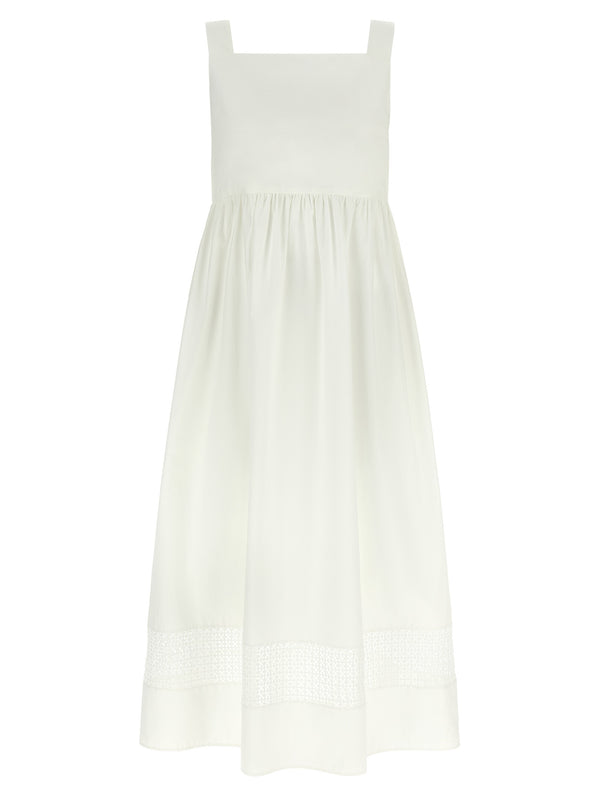 Max Mara 100% cotton dress in white