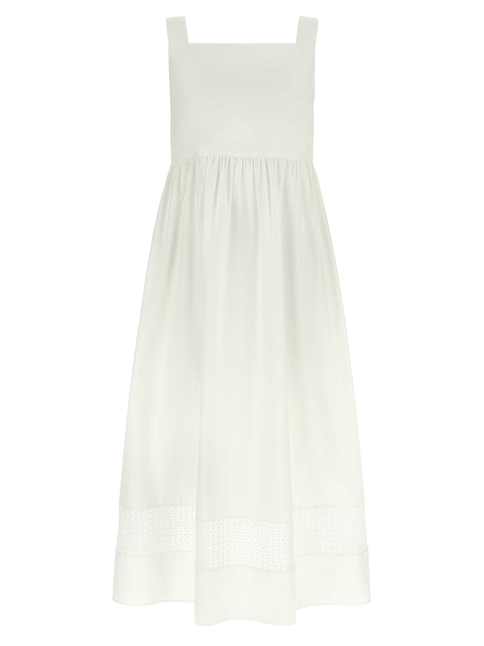 Max Mara 100% cotton dress in white