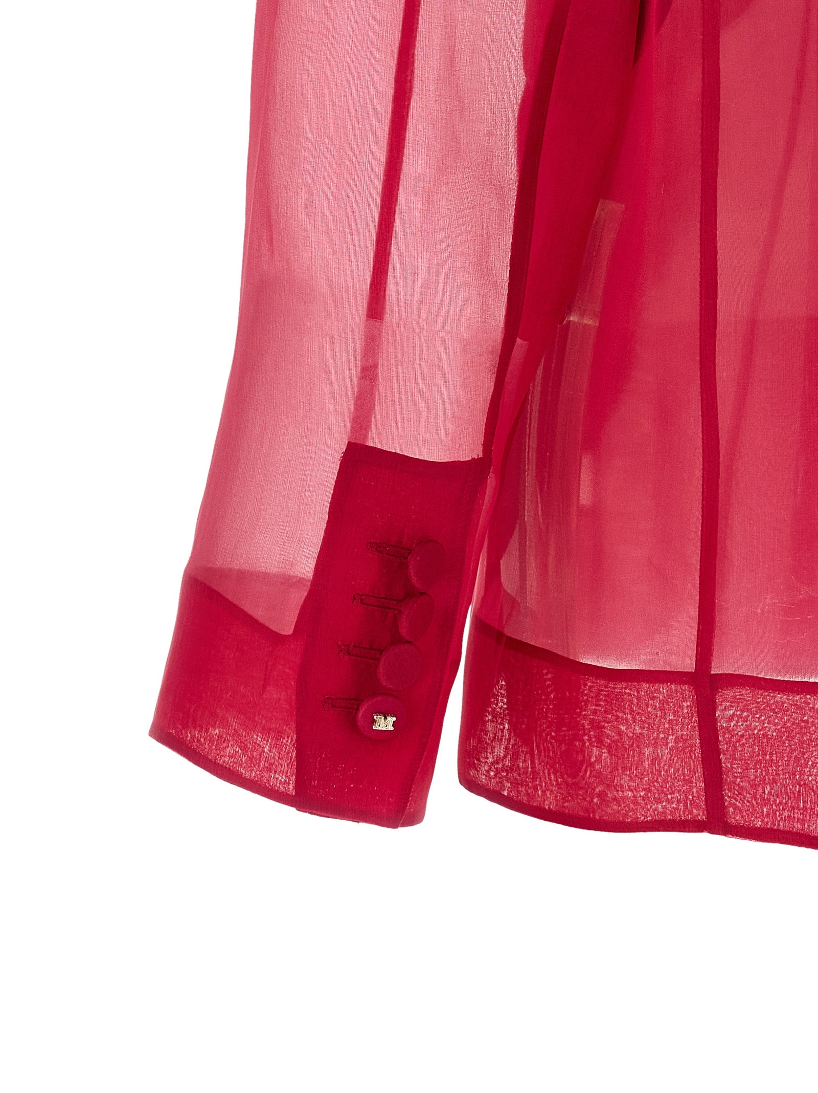 Max Mara 100% silk blazer in red — view 4