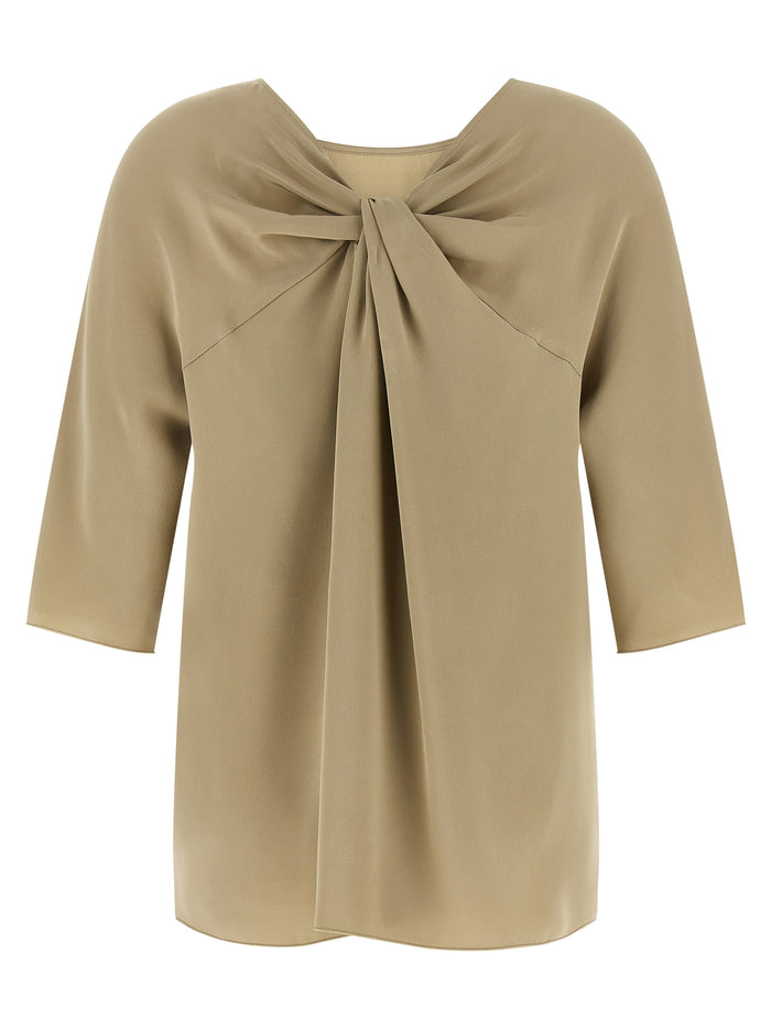 Max Mara 100% Silk blouse in beige — view 2