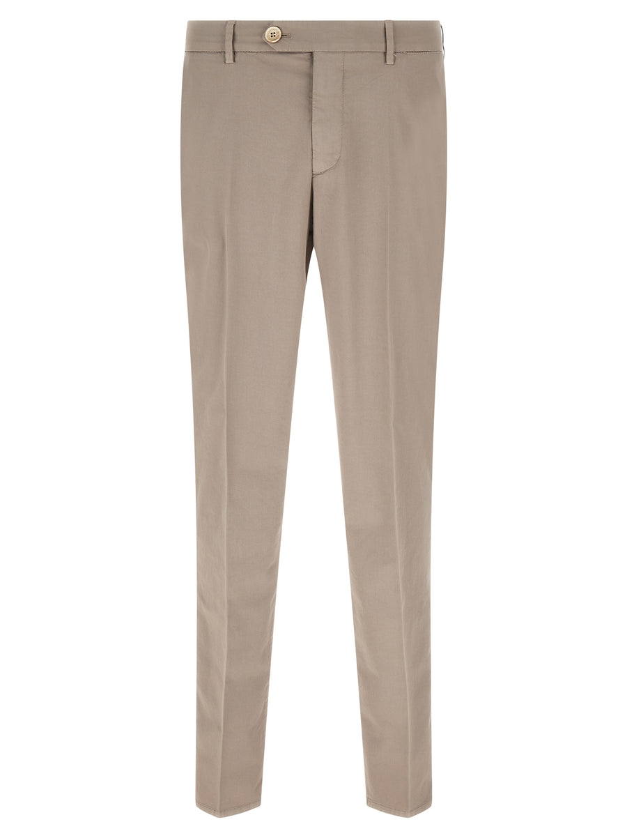 Brunello Cucinelli 97% cotton trousers in beige