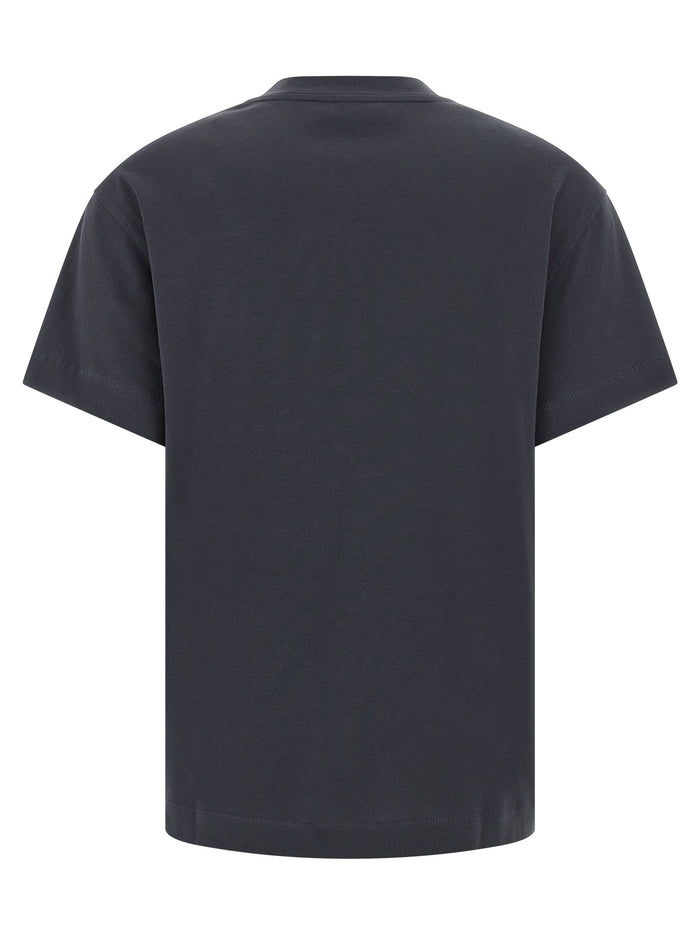 Brunello Cucinelli 100% cotton t-shirt in navy — view 2