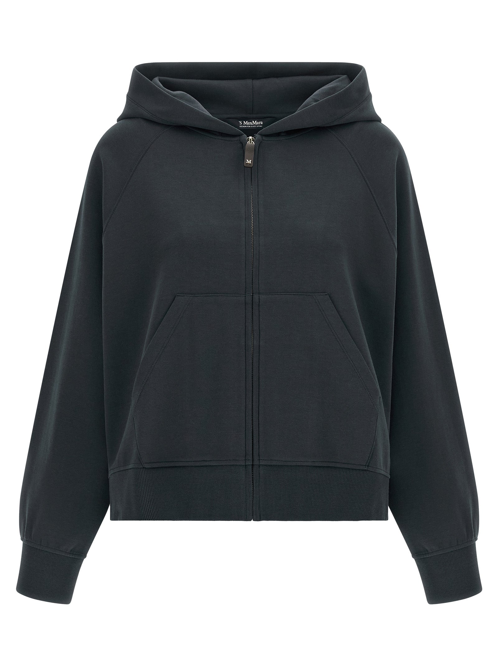 'S Max Mara 78% Cotton hoodie in black