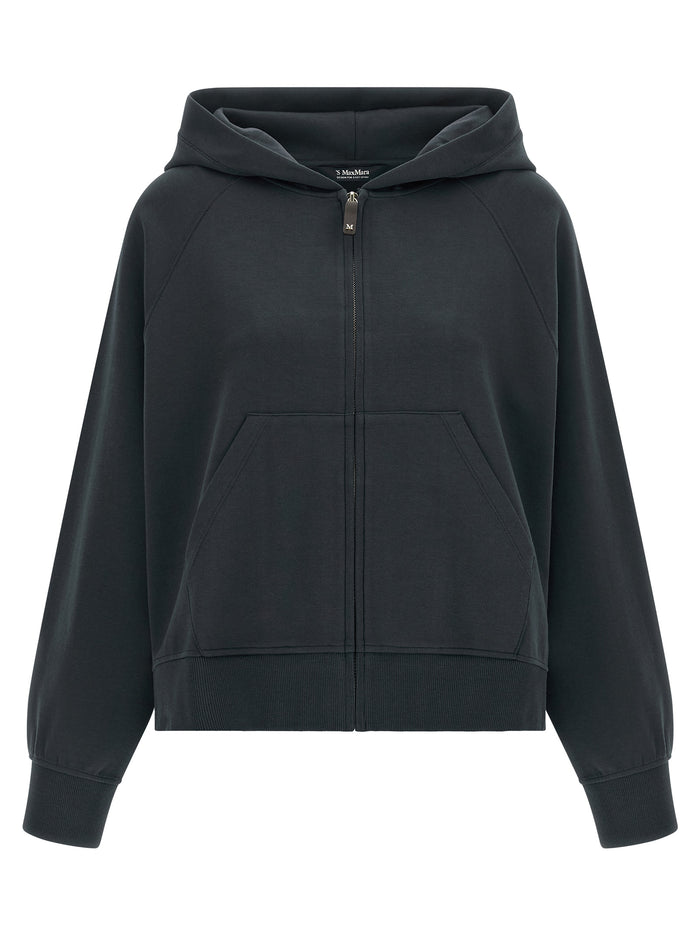 'S Max Mara 78% Cotton hoodie in black