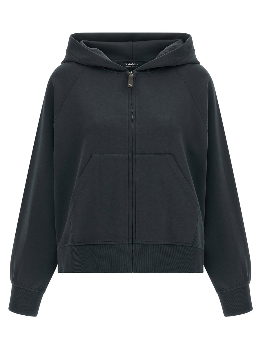 'S Max Mara 78% Cotton hoodie in black
