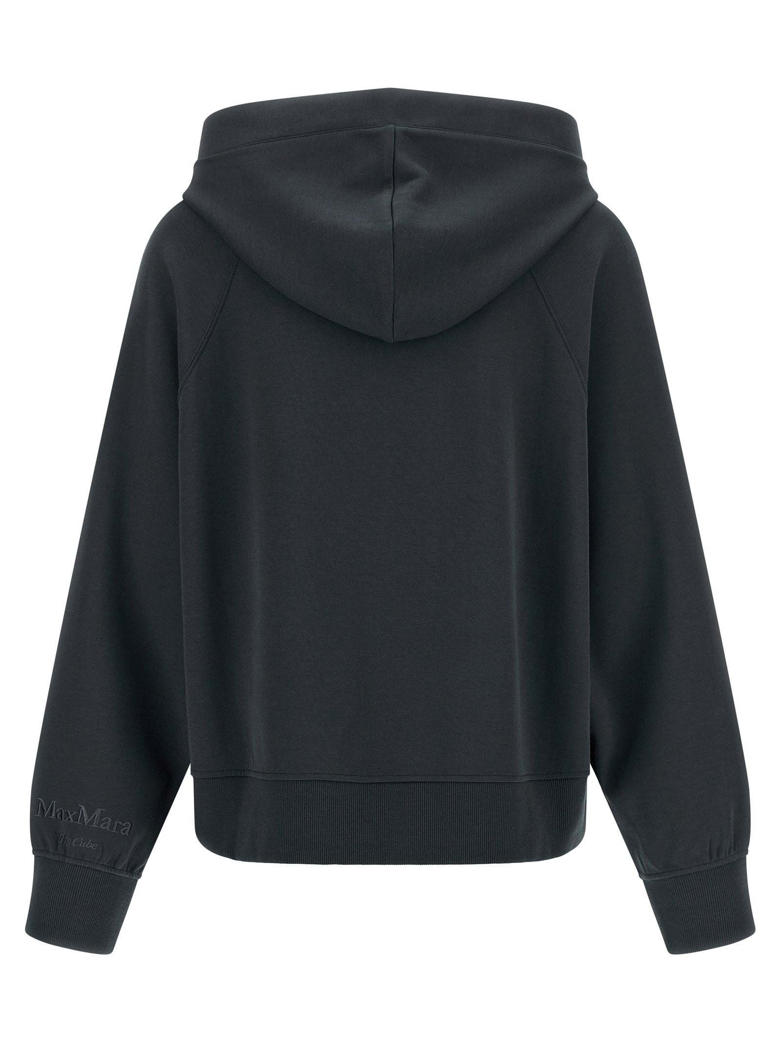 'S Max Mara 78% Cotton hoodie in black — view 2