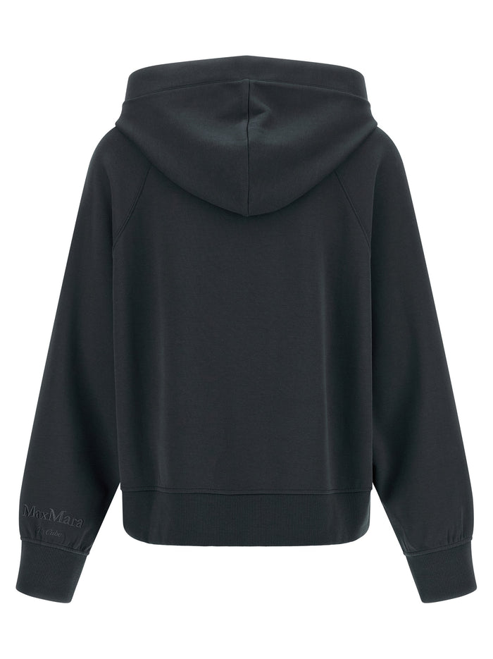 'S Max Mara 78% Cotton hoodie in black — view 2