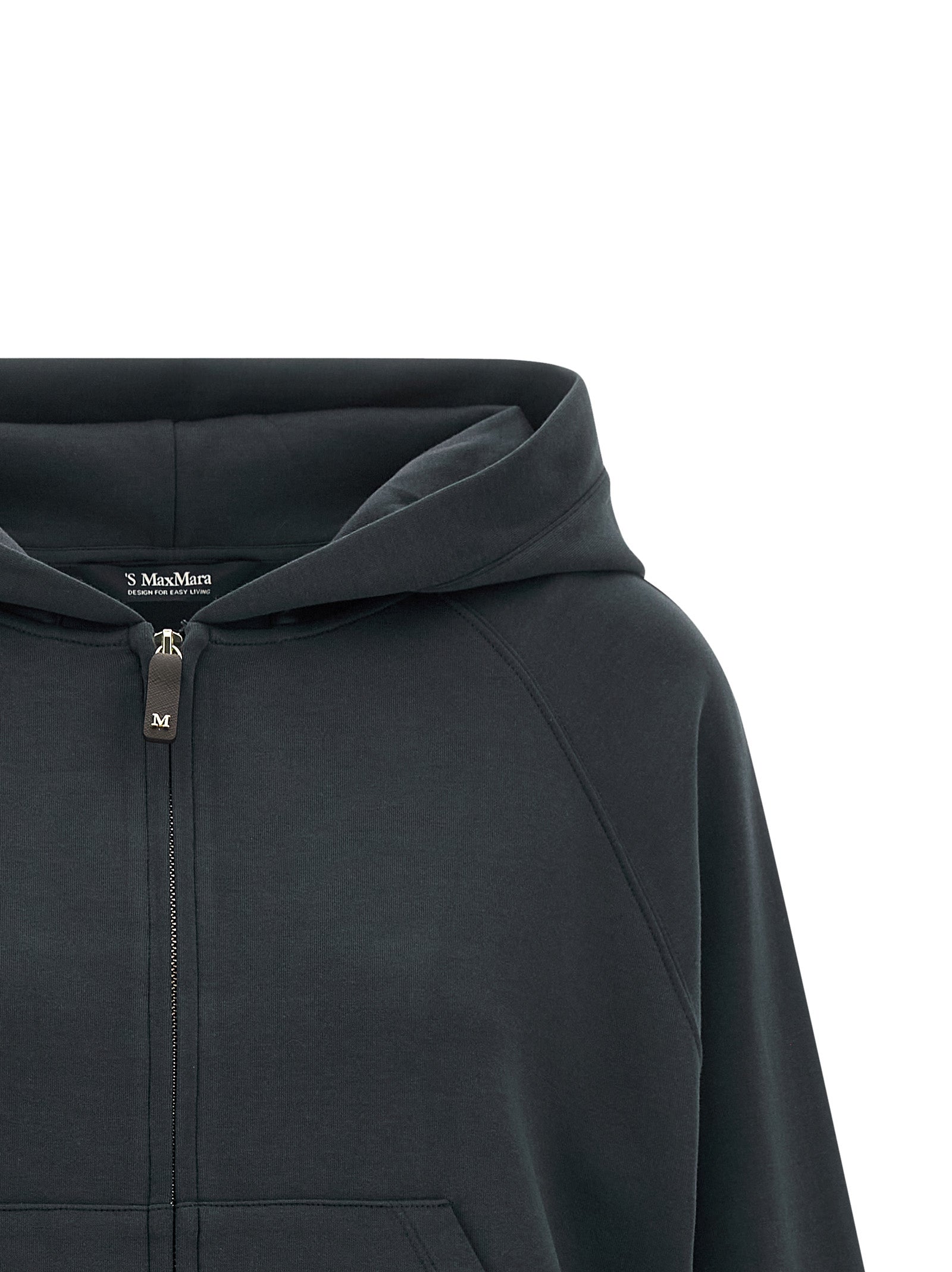 'S Max Mara 78% Cotton hoodie in black — view 3