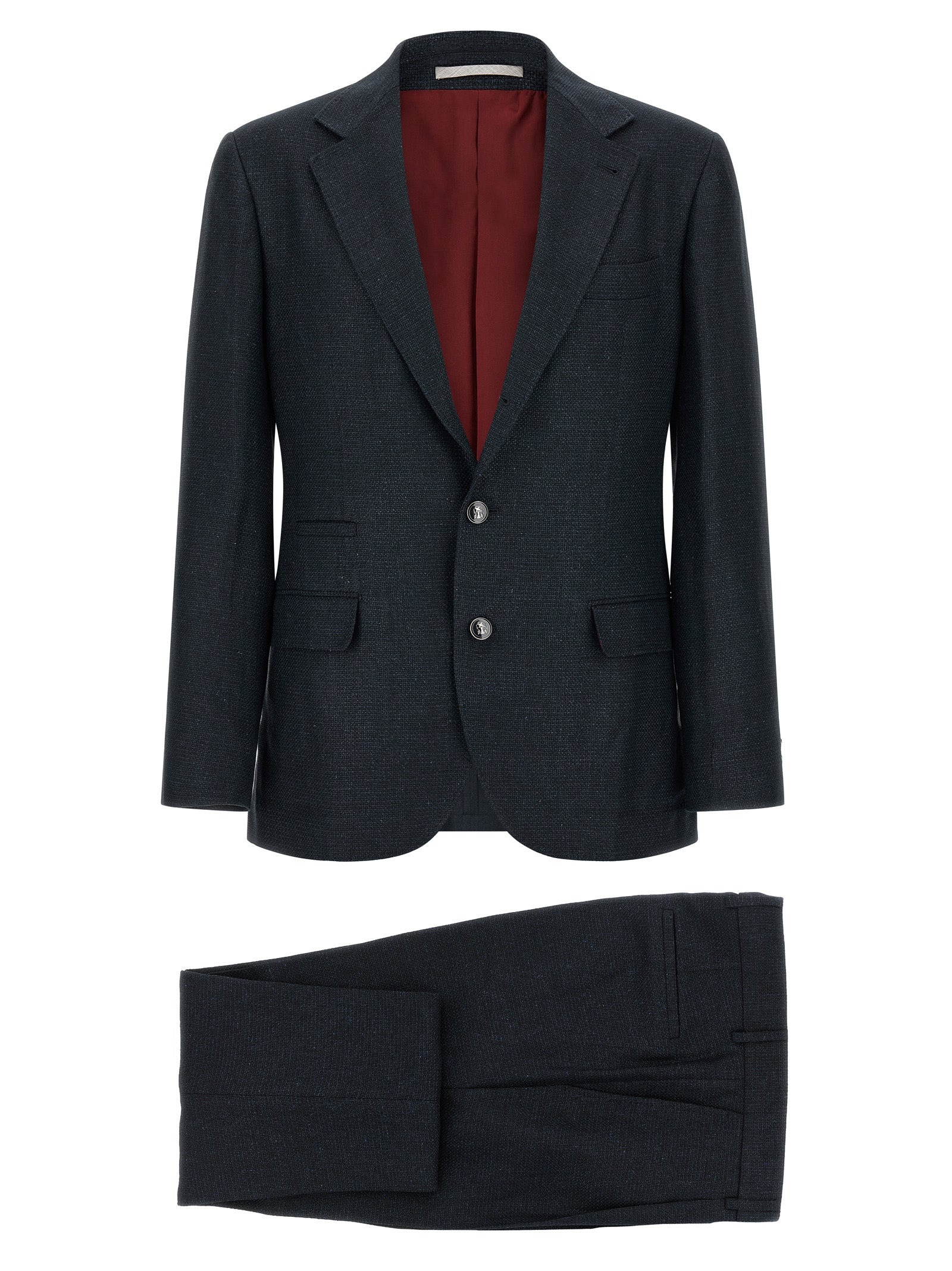 Brunello Cucinelli 49% Silk suit in black