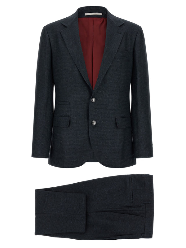 Brunello Cucinelli 49% Silk suit in black