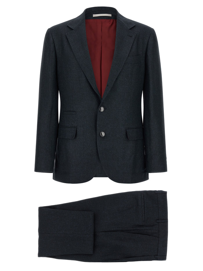 Brunello Cucinelli 49% Silk suit in black