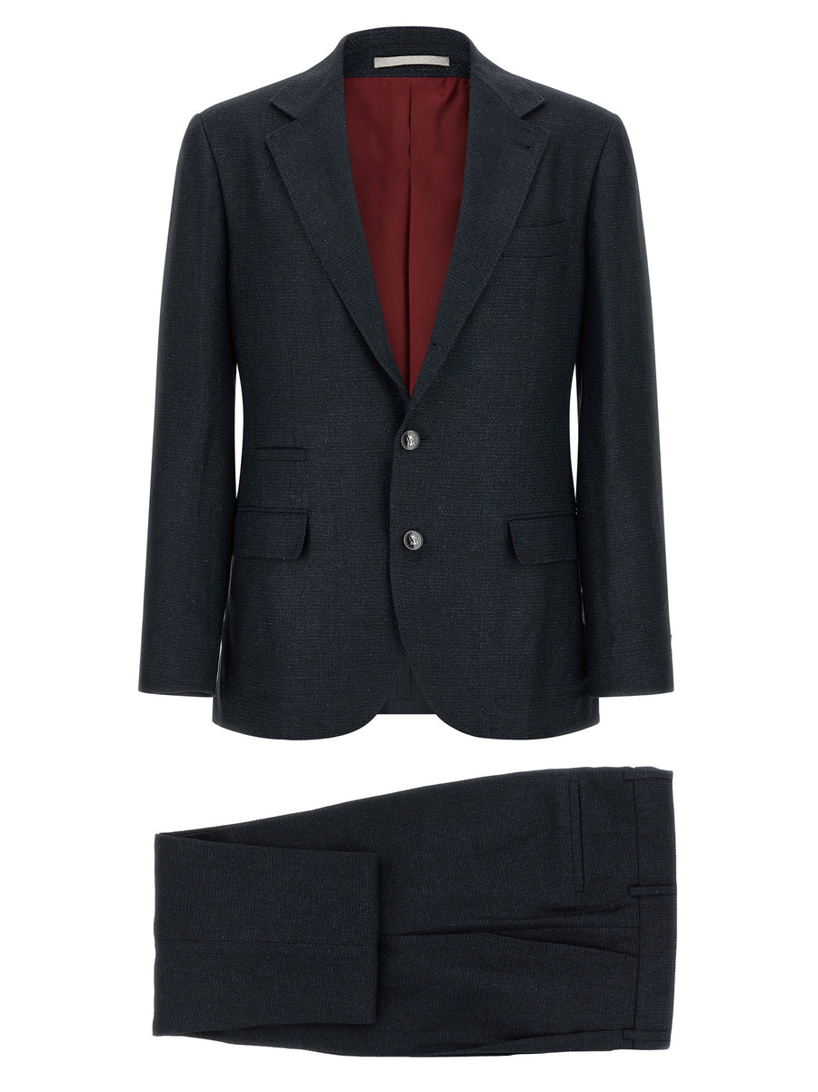 Brunello Cucinelli 49% Silk suit in black