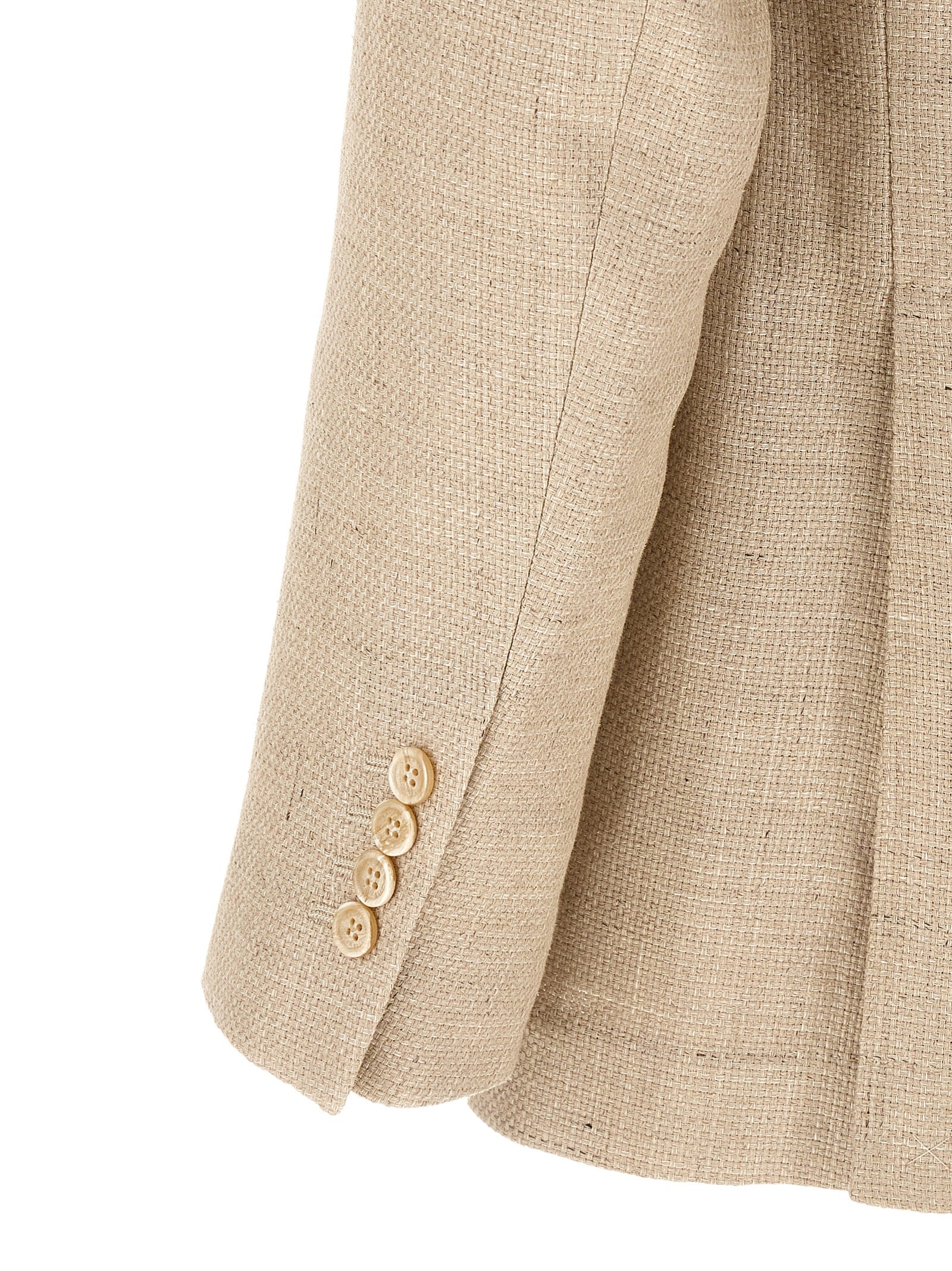 Brunello Cucinelli 49% silk suit in beige — view 3