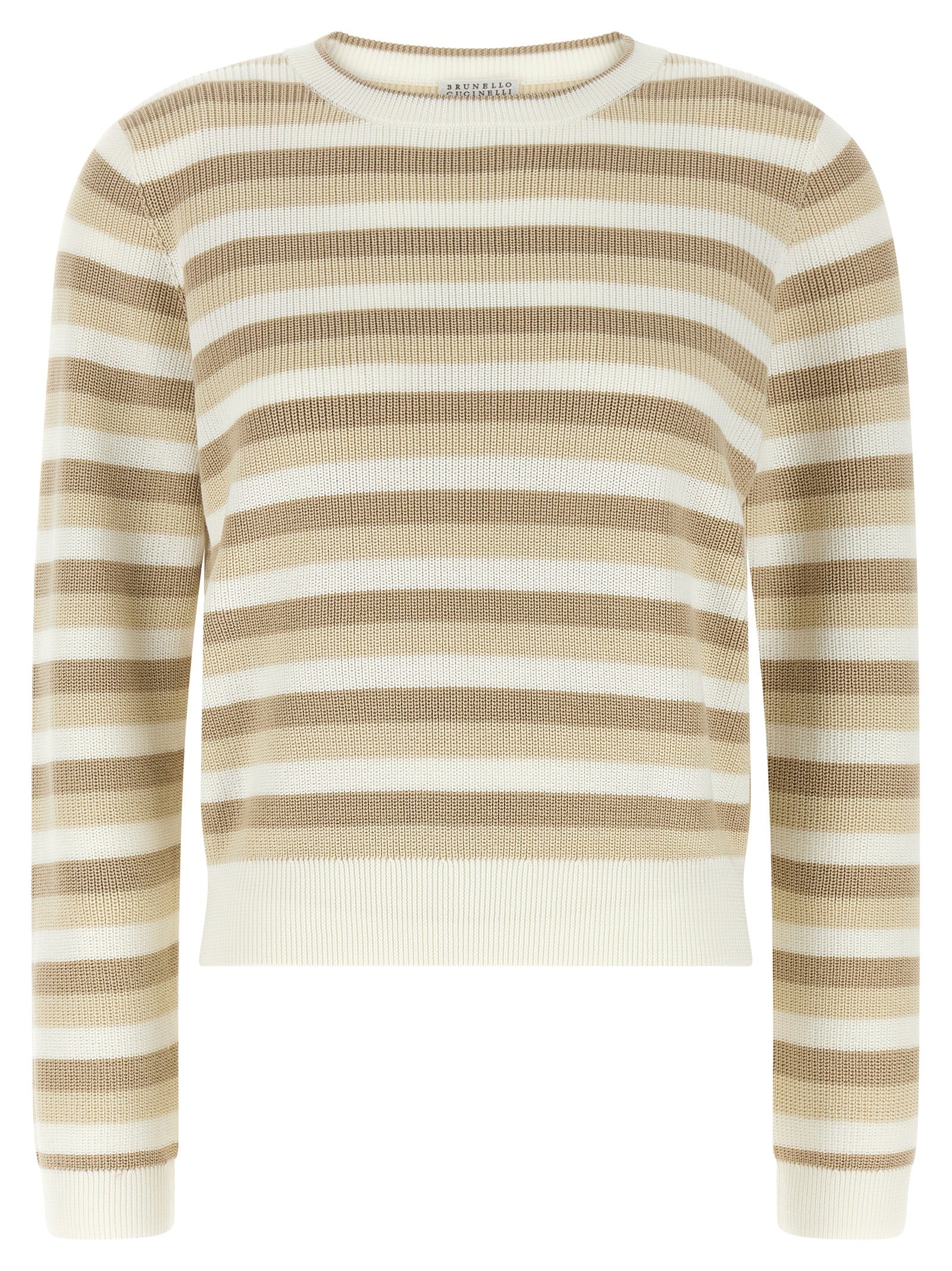 Brunello Cucinelli 100% cotton sweater in beige